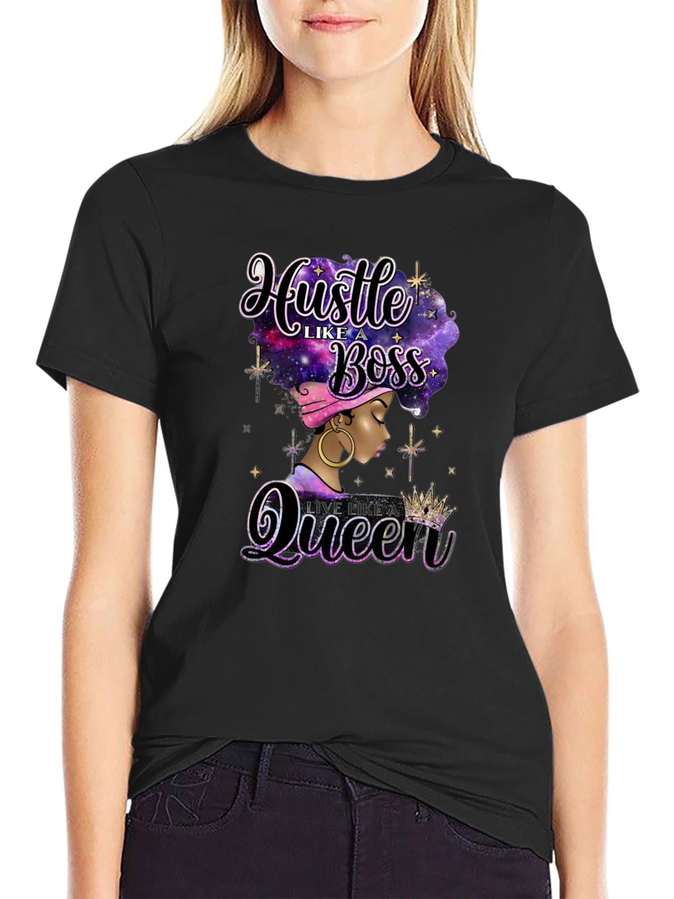 Hustle Like A Boss Queen Graphic Tee