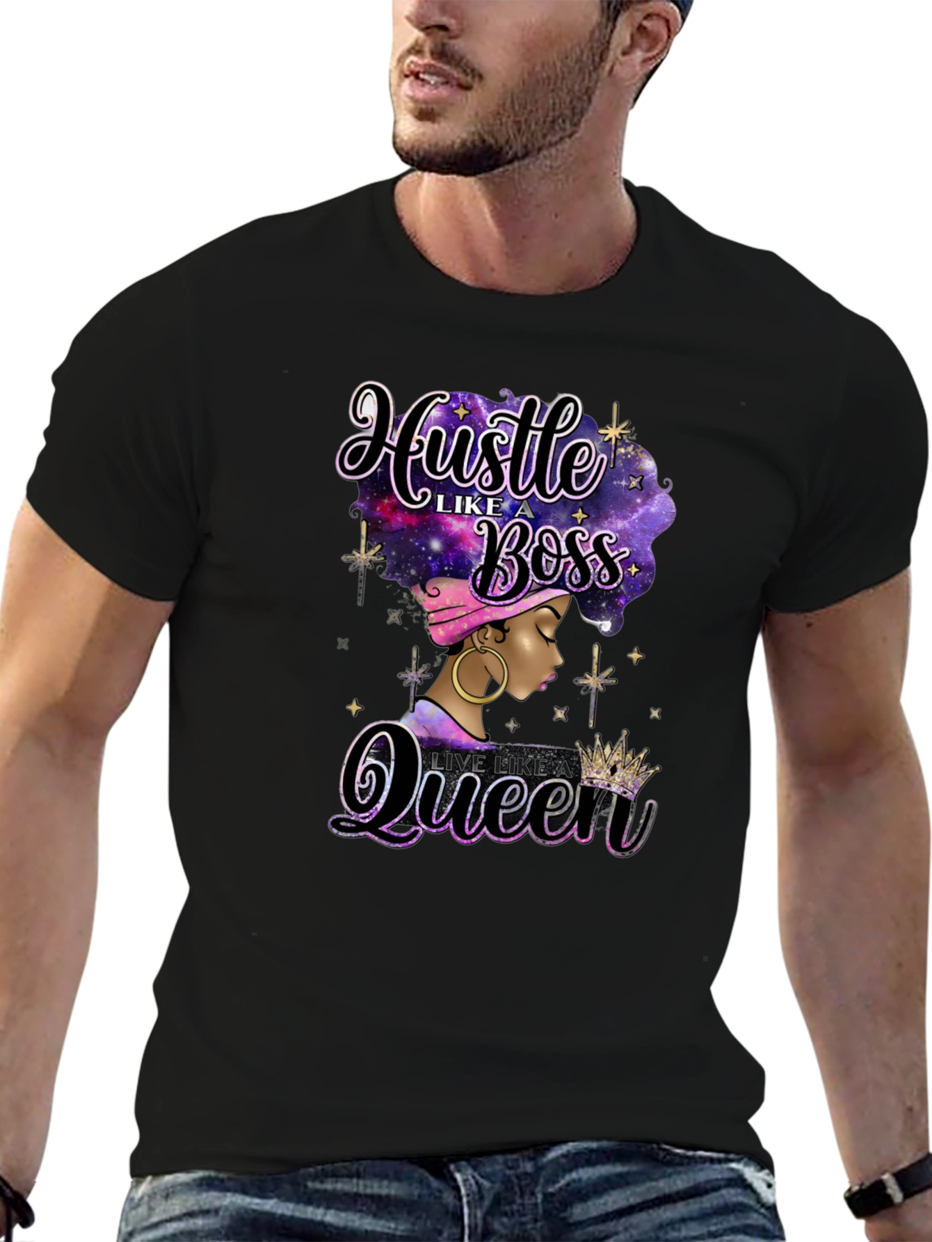 Hustle Like A Boss Queen Graphic Tee