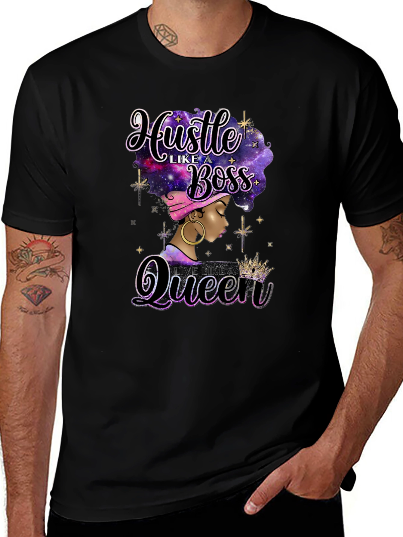 Hustle Like A Boss Queen Graphic Tee