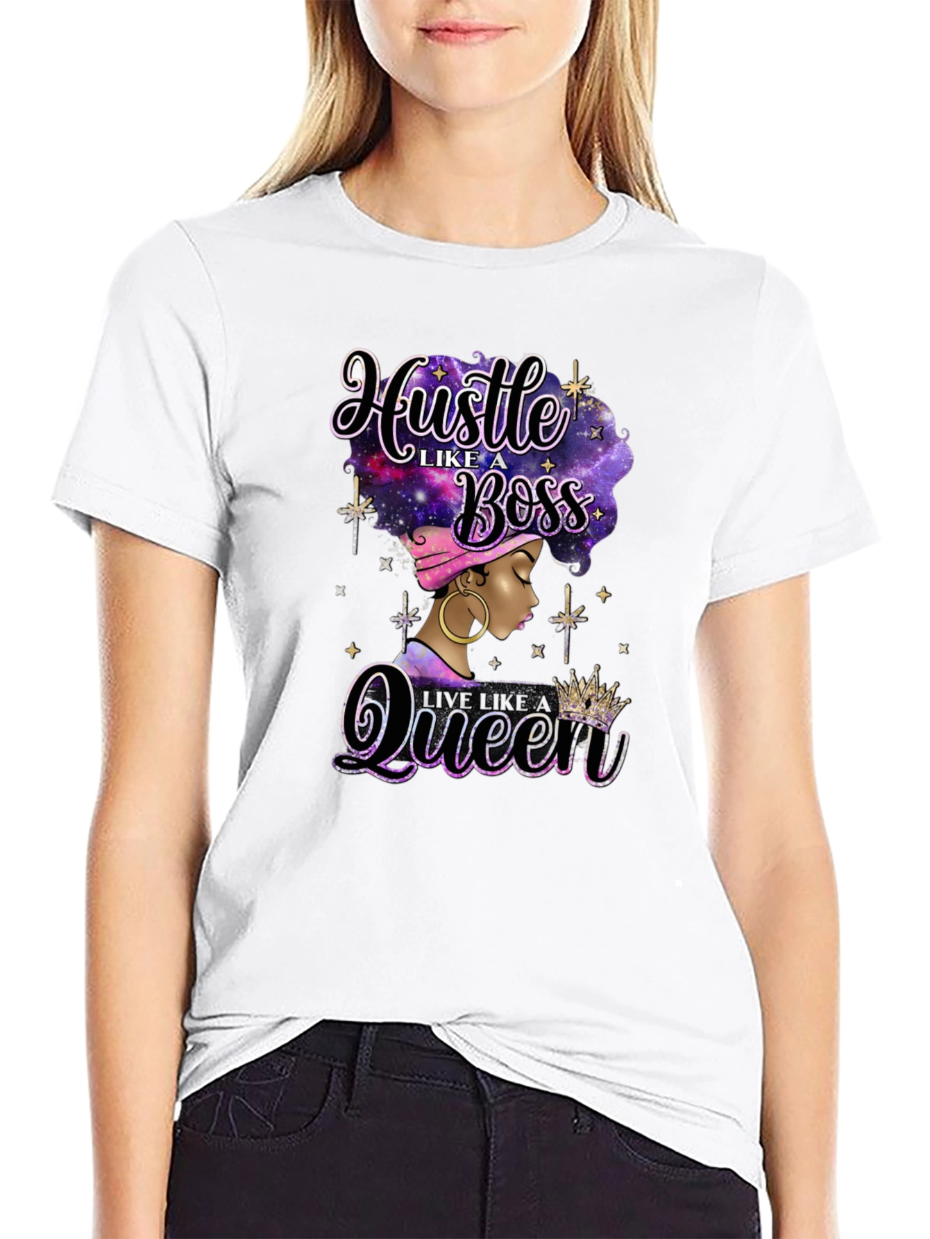 Hustle Like A Boss Queen Graphic Tee