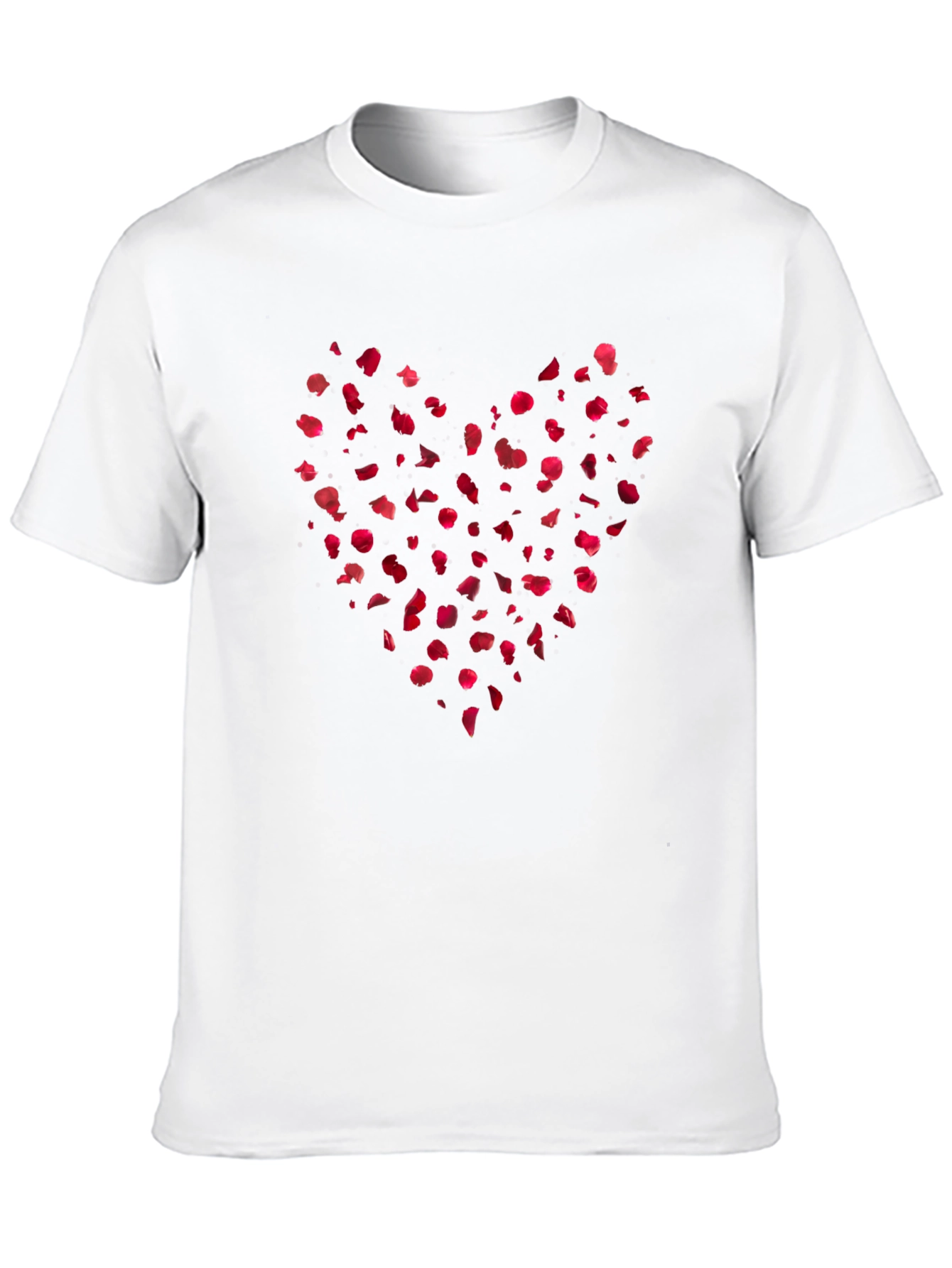 Heart Petals Graphic Tee - Soft Cotton Blend