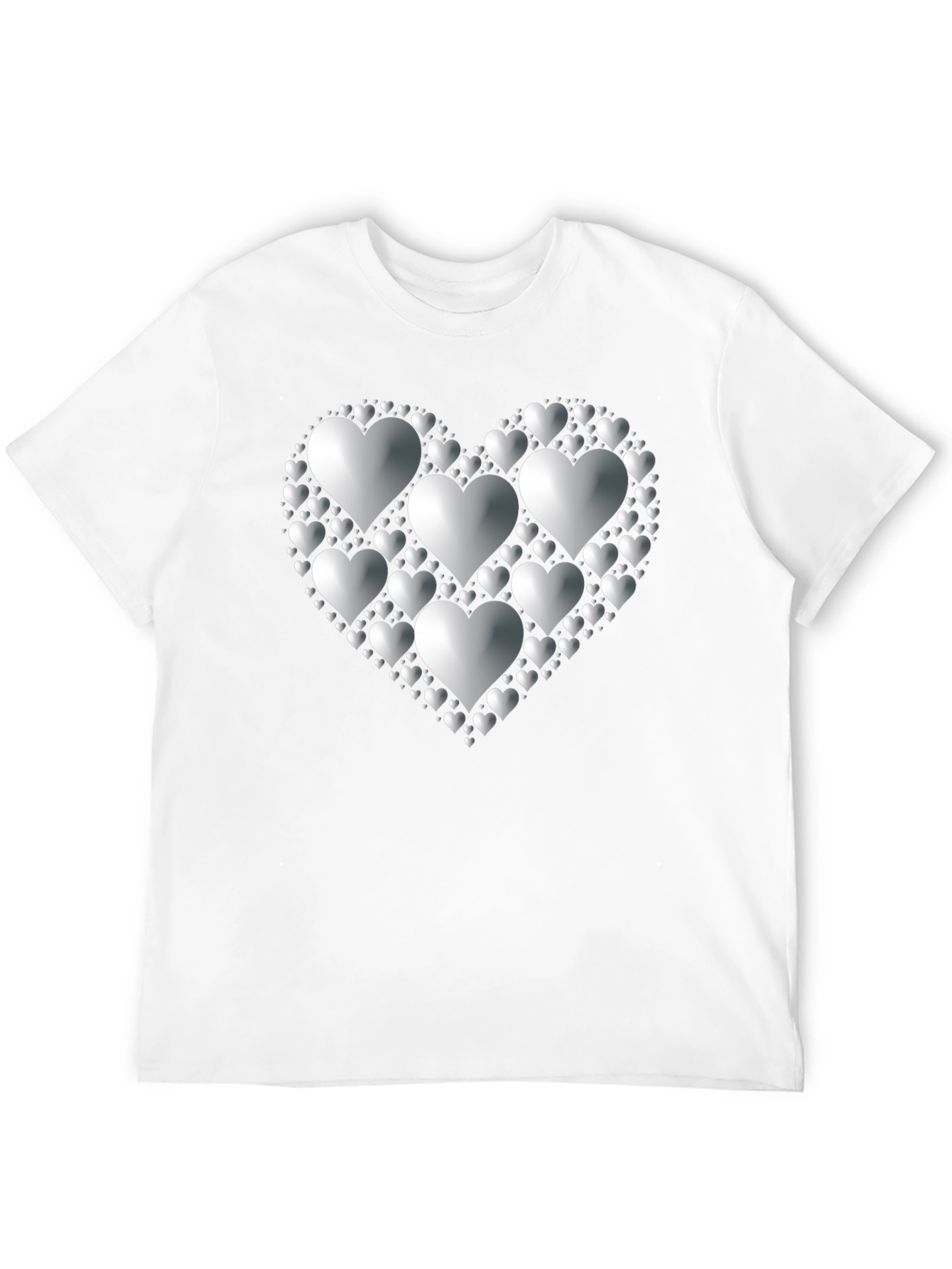 Heart of Hearts Graphic Tee - Black Cotton Blend