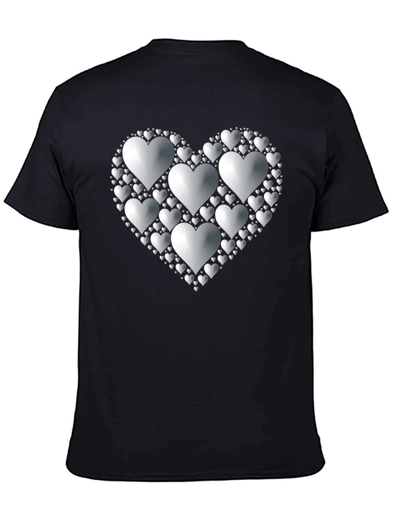 Heart of Hearts Graphic Tee - Black Cotton Blend