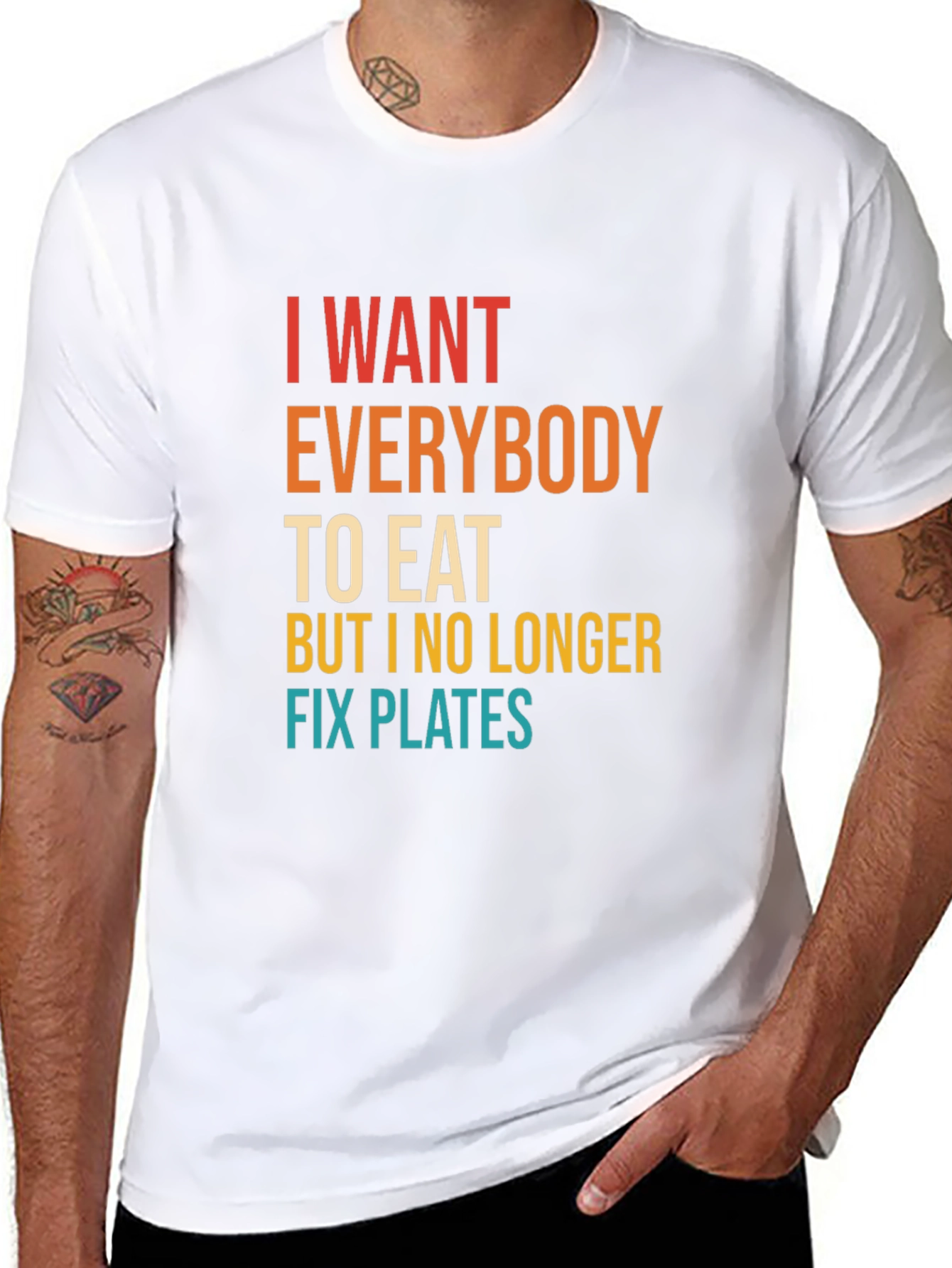 Humorous I Want Everybody To Eat Graphic Tee