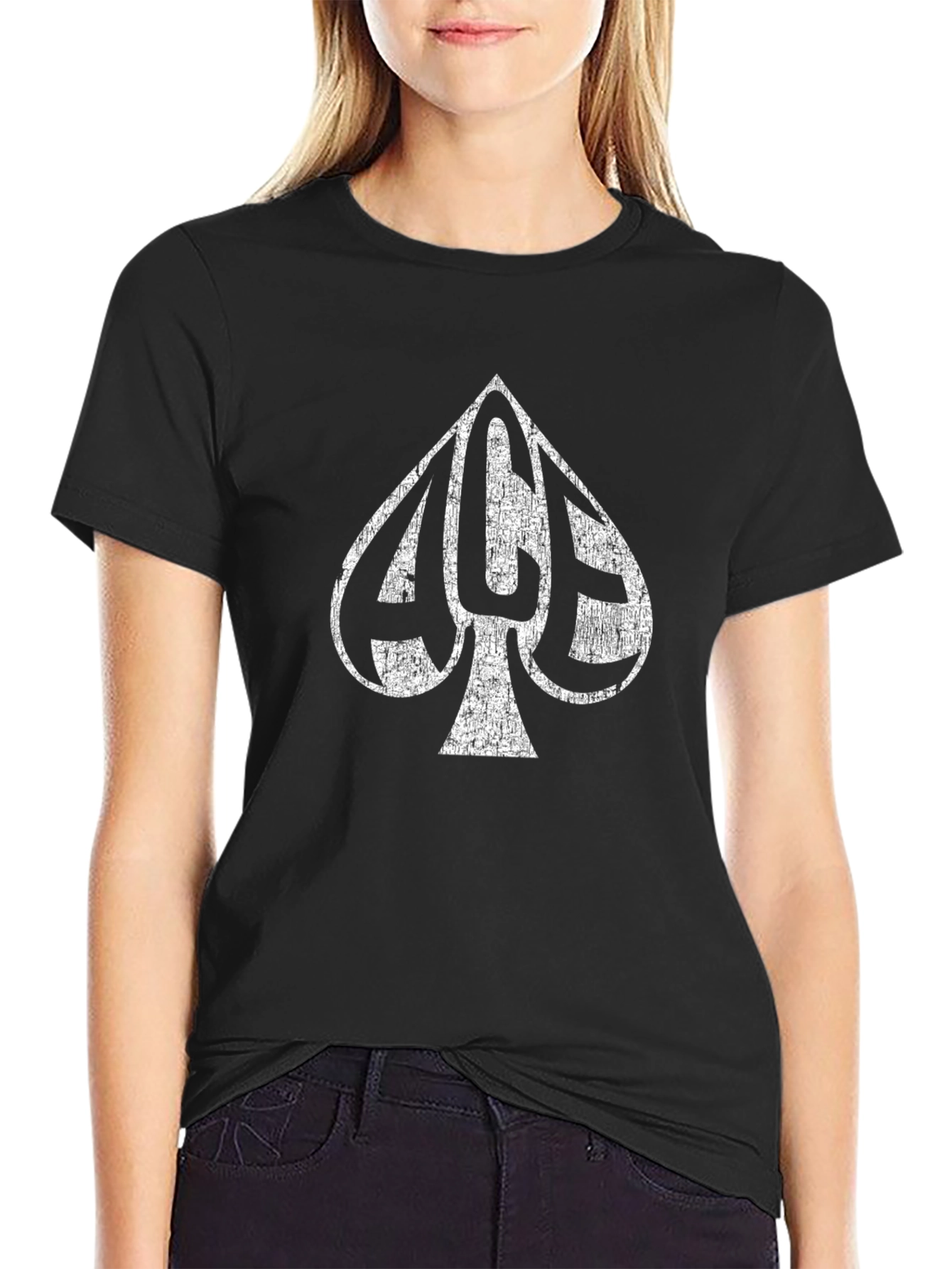 Ace of Spades Graphic T-Shirt - Distressed Print