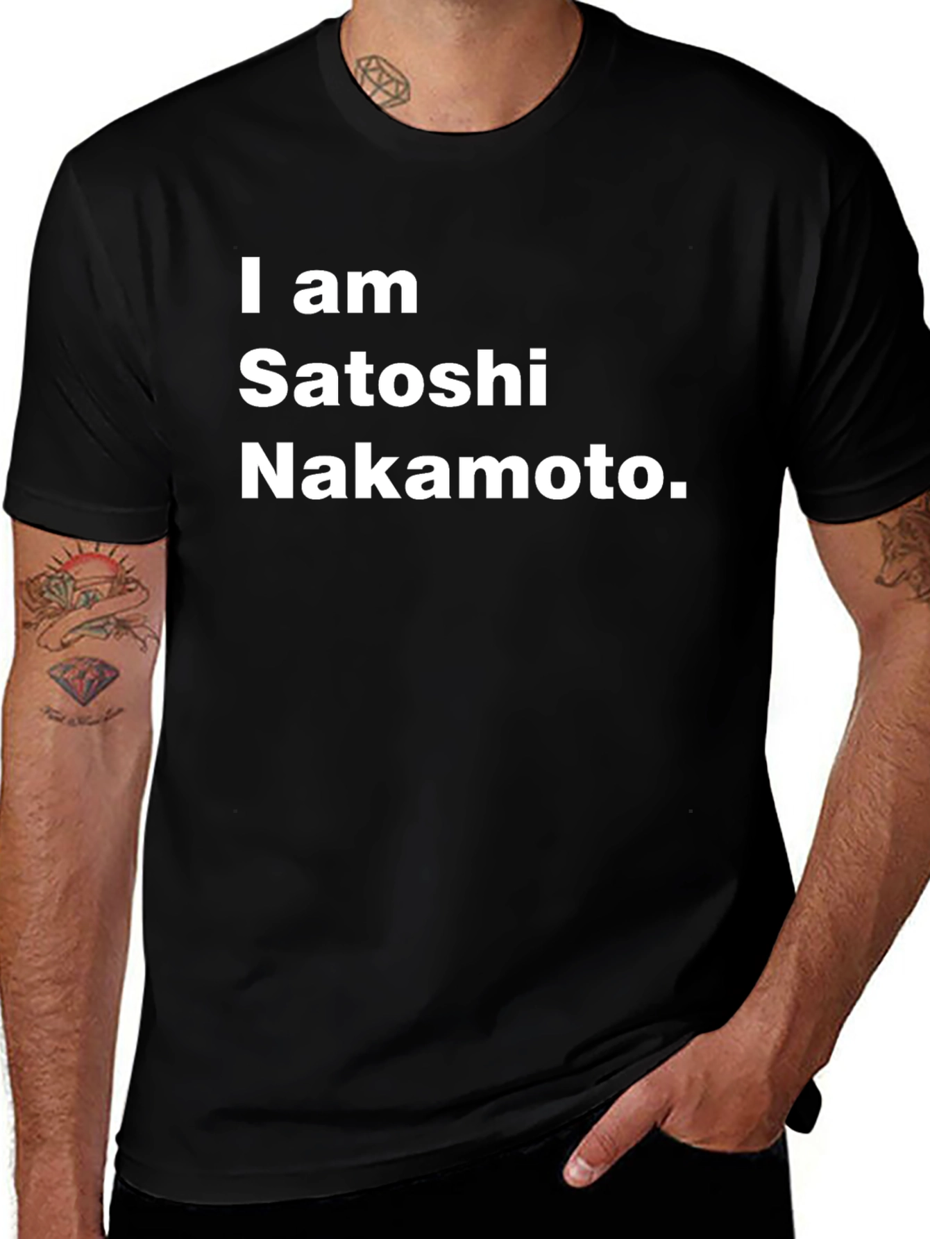 I am Satoshi Nakamoto Black T-Shirt