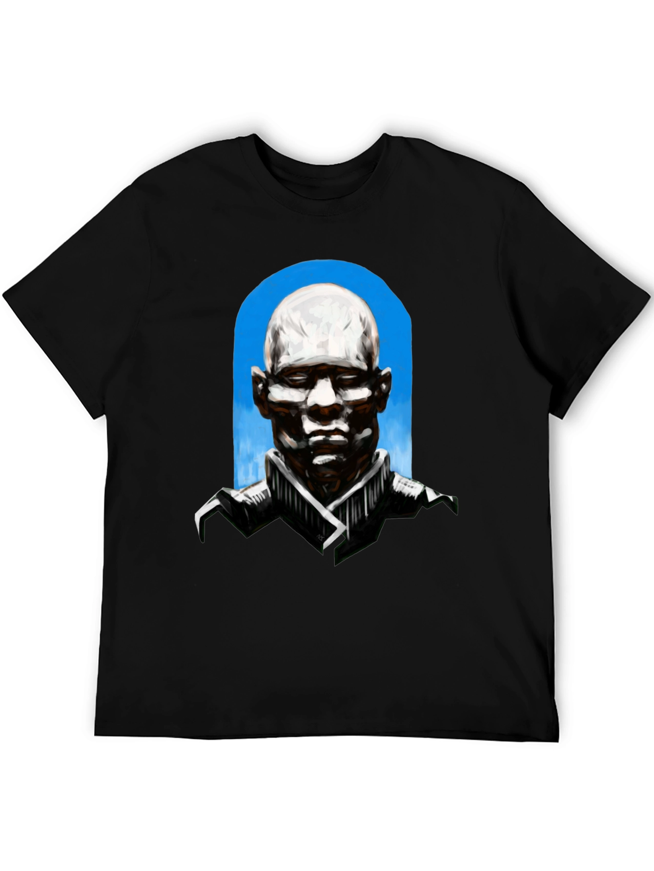 Abstract Bald Man Graphic T-Shirt