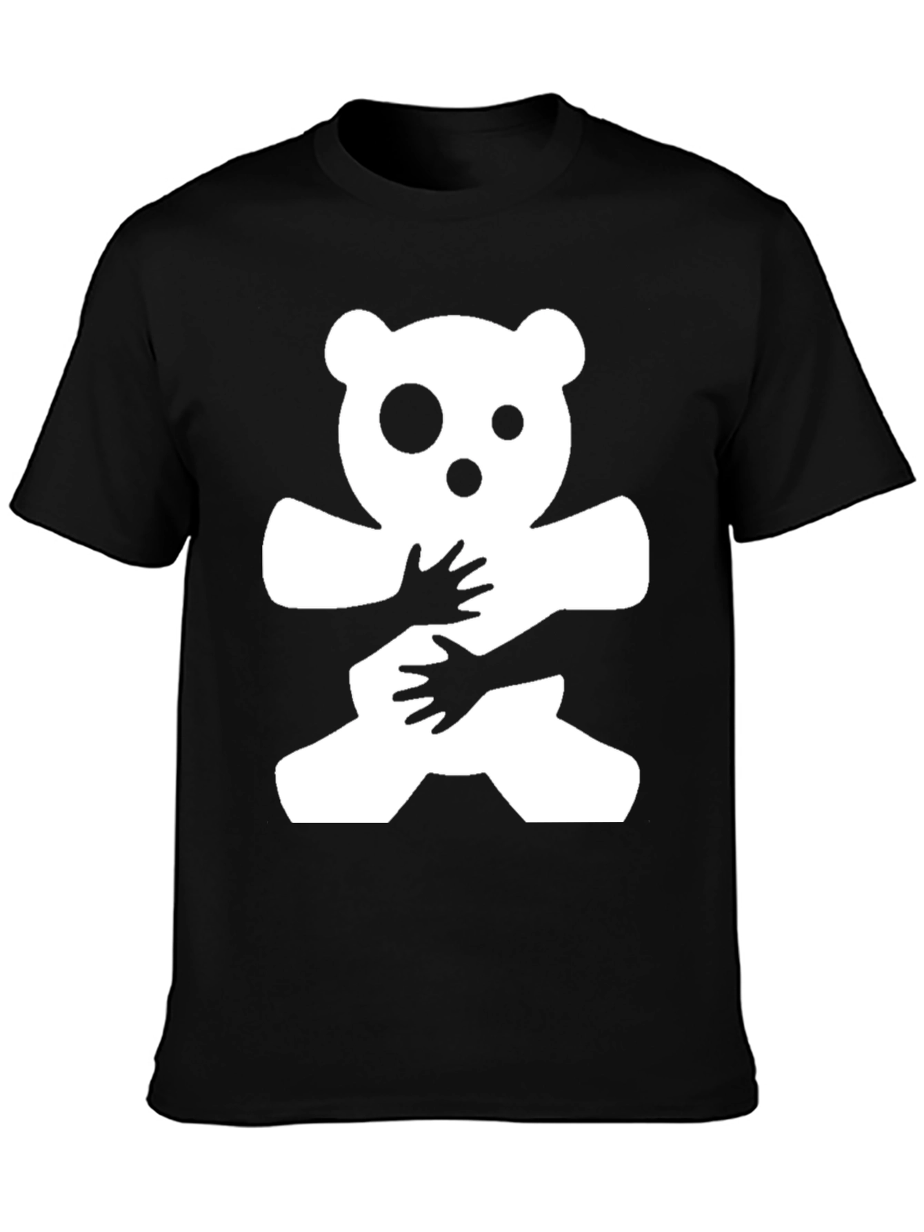 Hug Me Bear Graphic T-Shirt - Black