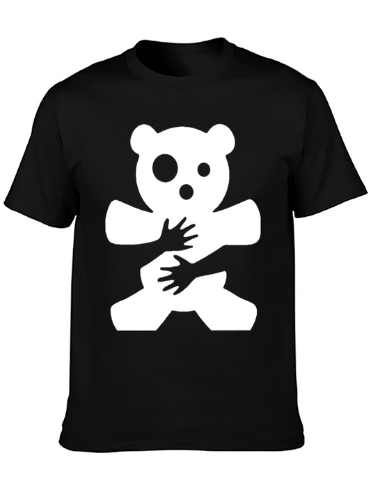 Hug Me Bear Graphic T-Shirt - Black