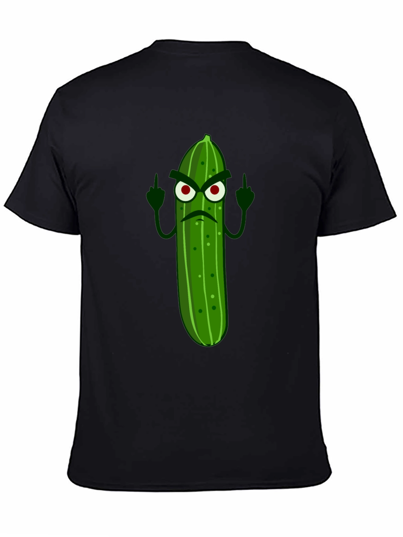 Angry Pickle Middle Finger Graphic Tee - Black