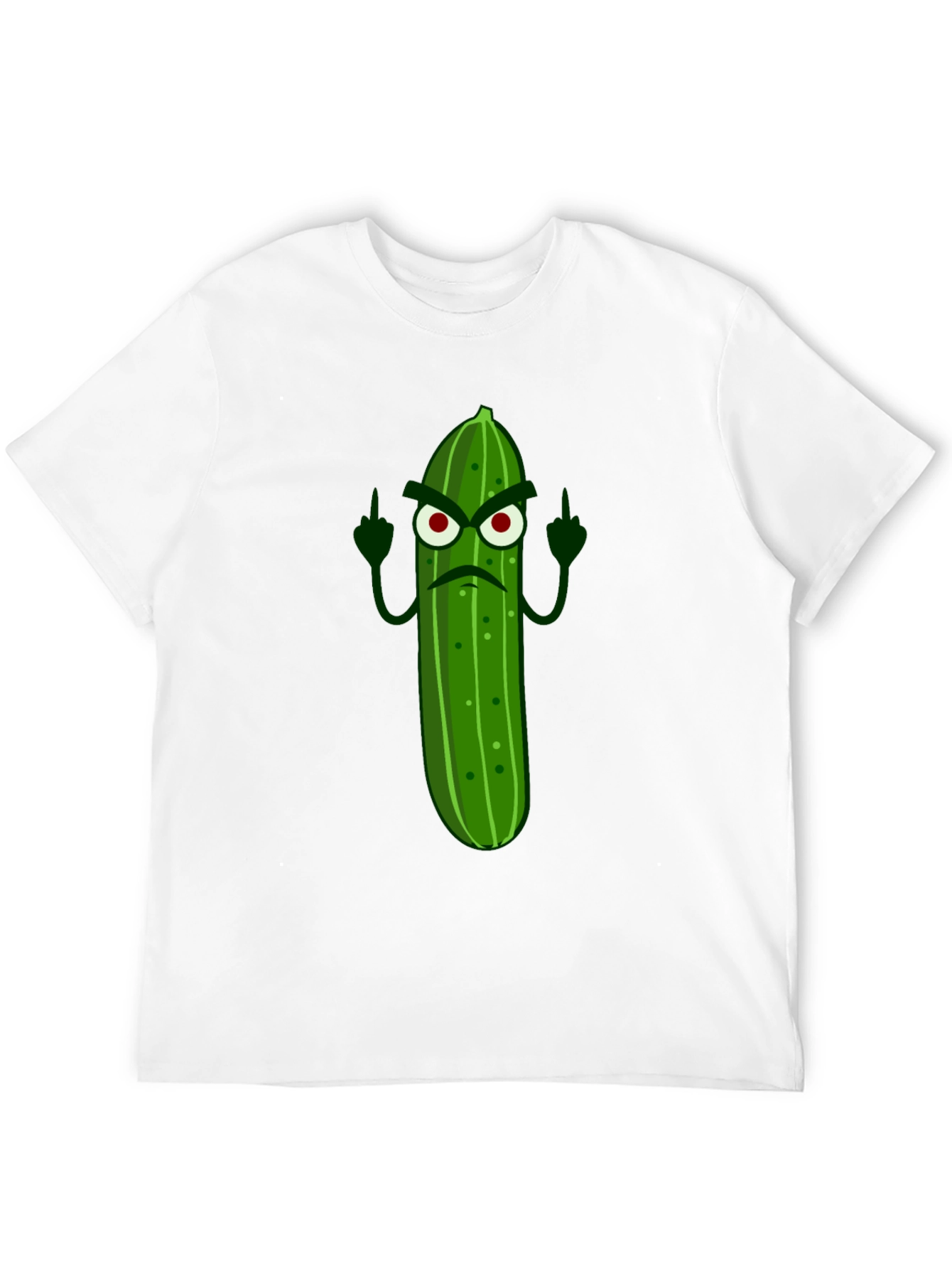 Angry Pickle Middle Finger Graphic Tee - Black