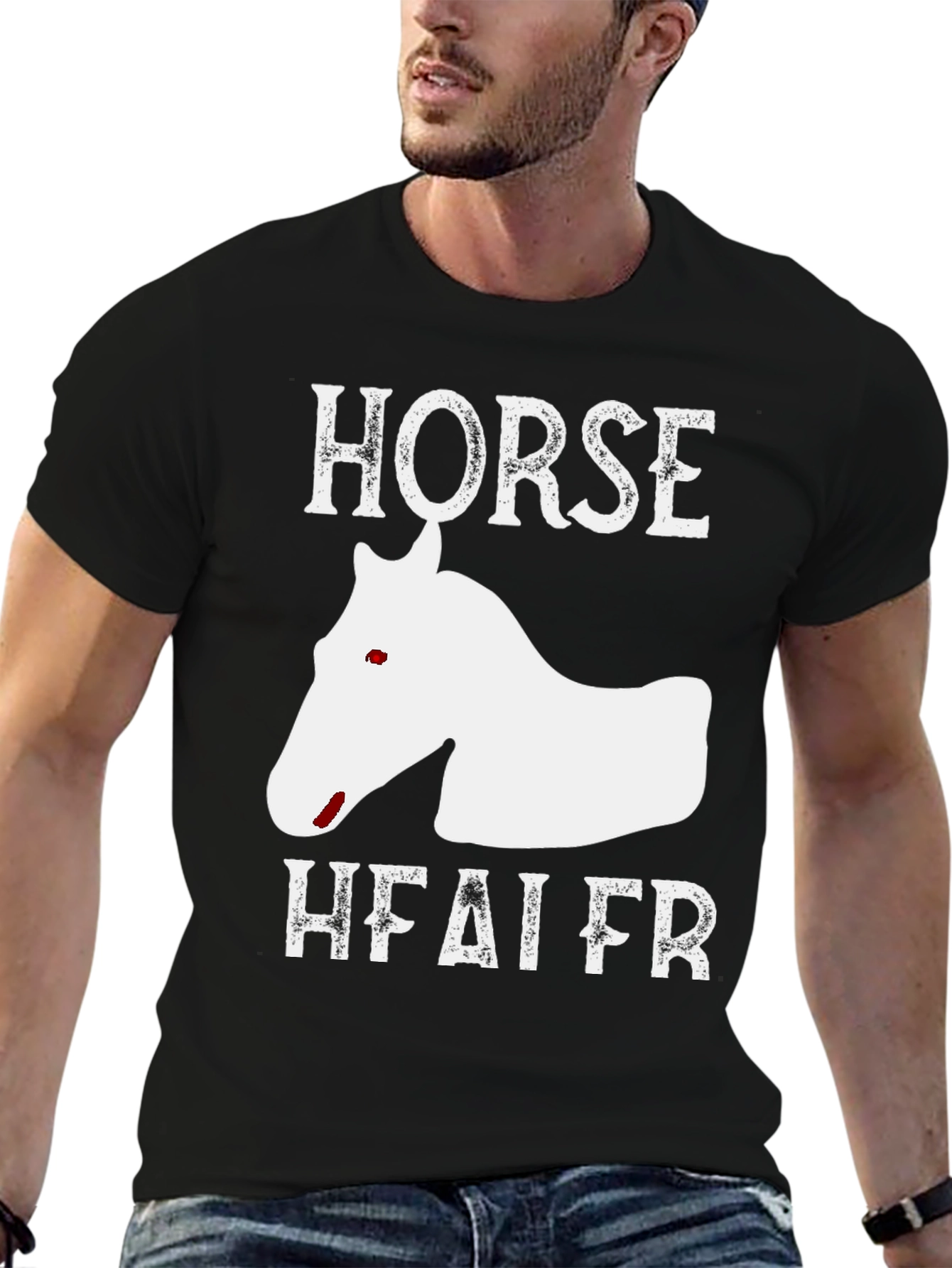 Horse Head T-Shirt - Funny Heifer Tee