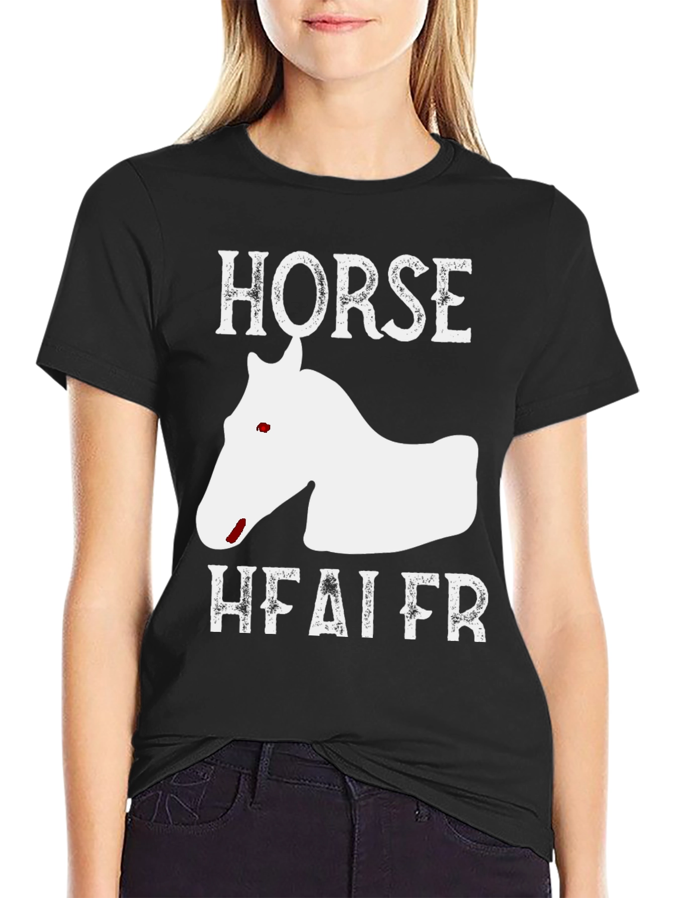 Horse Head T-Shirt - Funny Heifer Tee