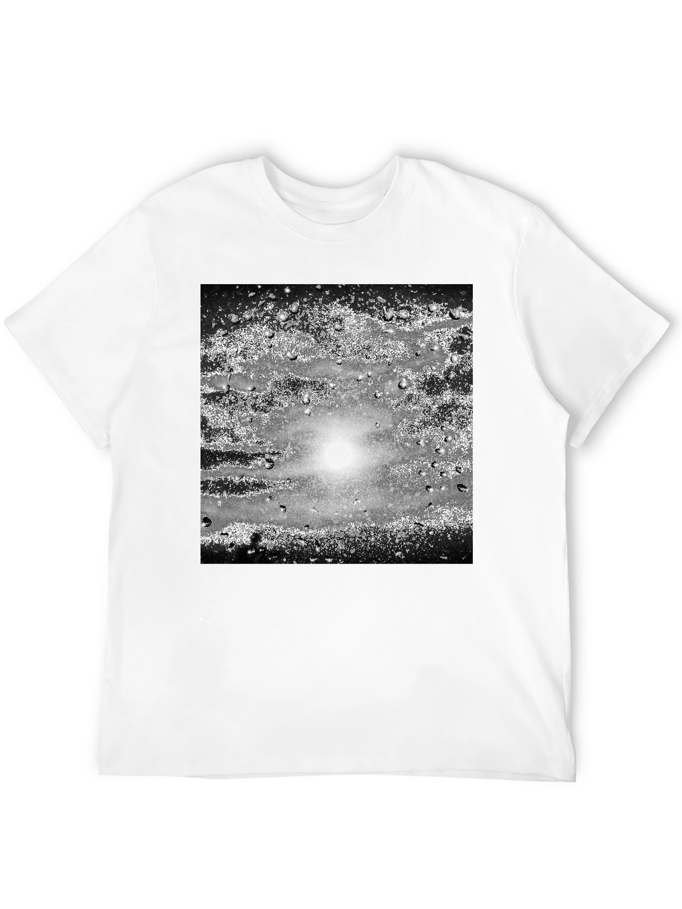 Abstract Graphic Print Black Crew Neck T-Shirt