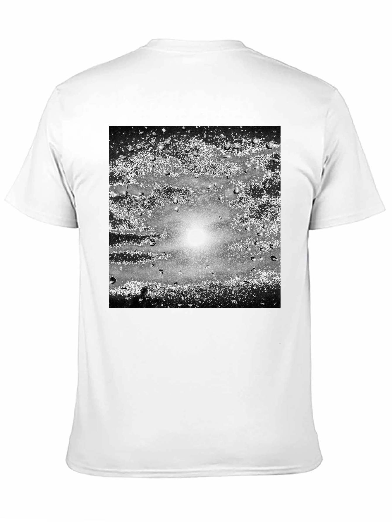 Abstract Graphic Print Black Crew Neck T-Shirt