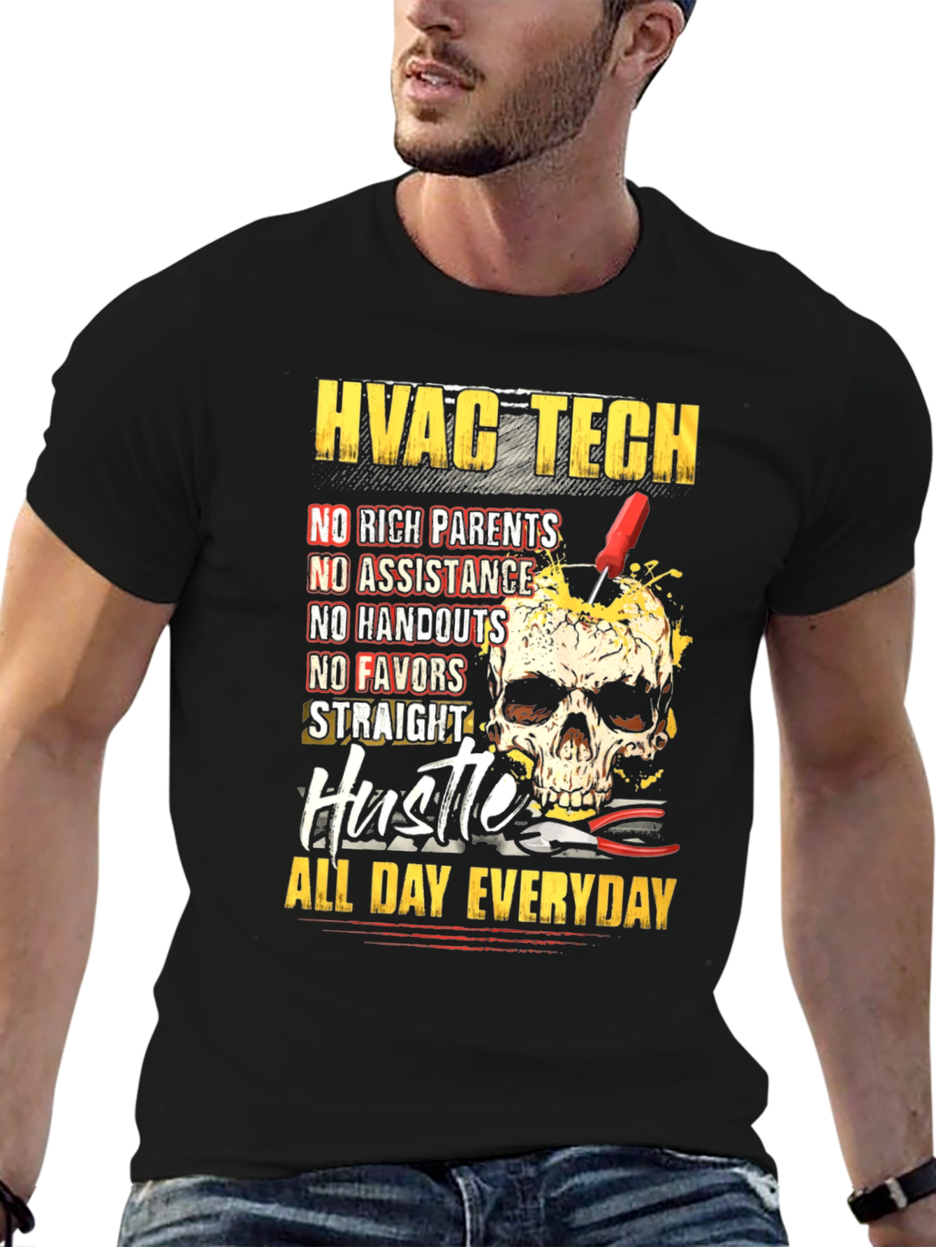 HVAC Tech Hustle All Day Everyday T-Shirt