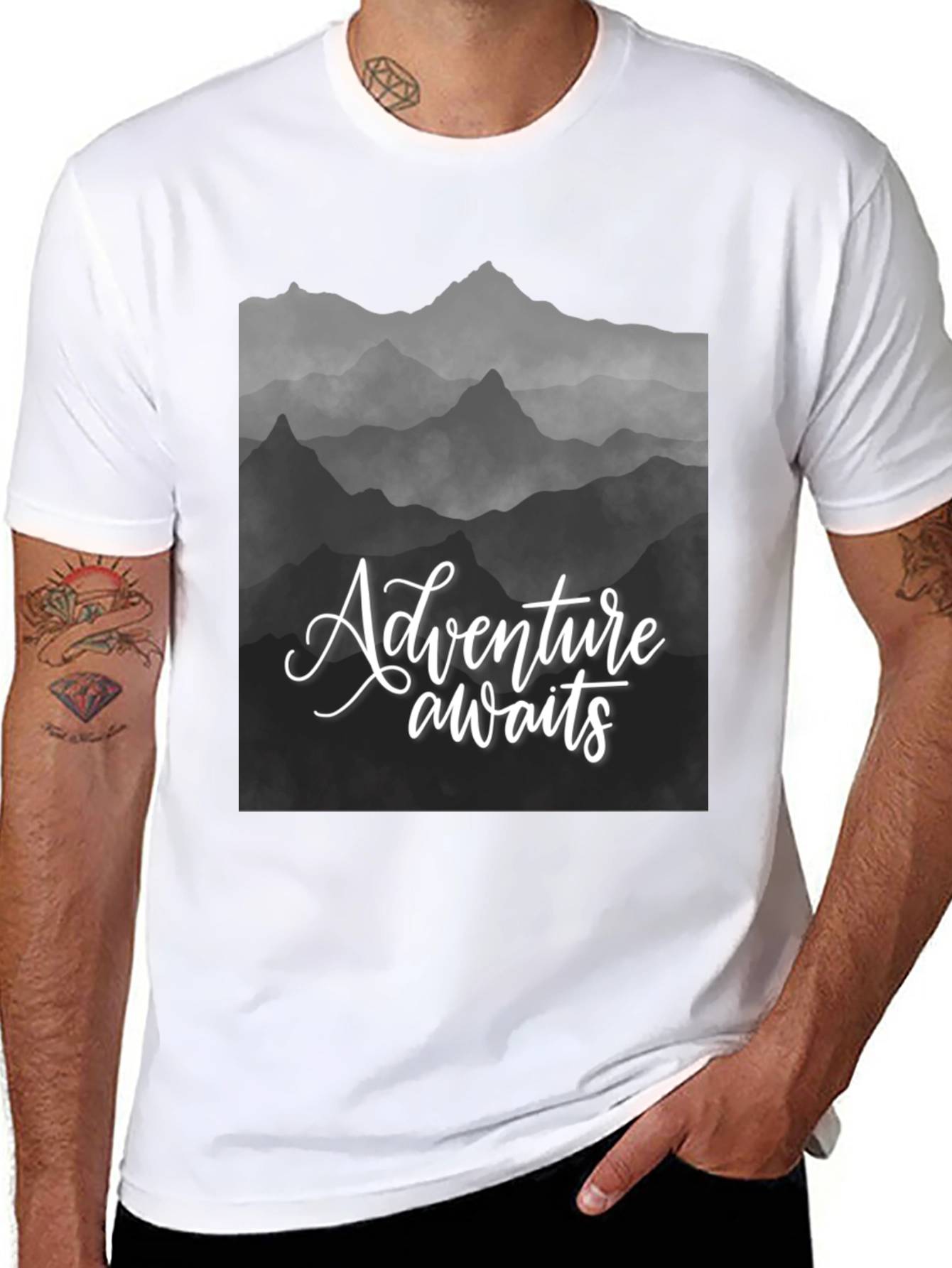 Adventure Awaits Mountain Graphic Tee