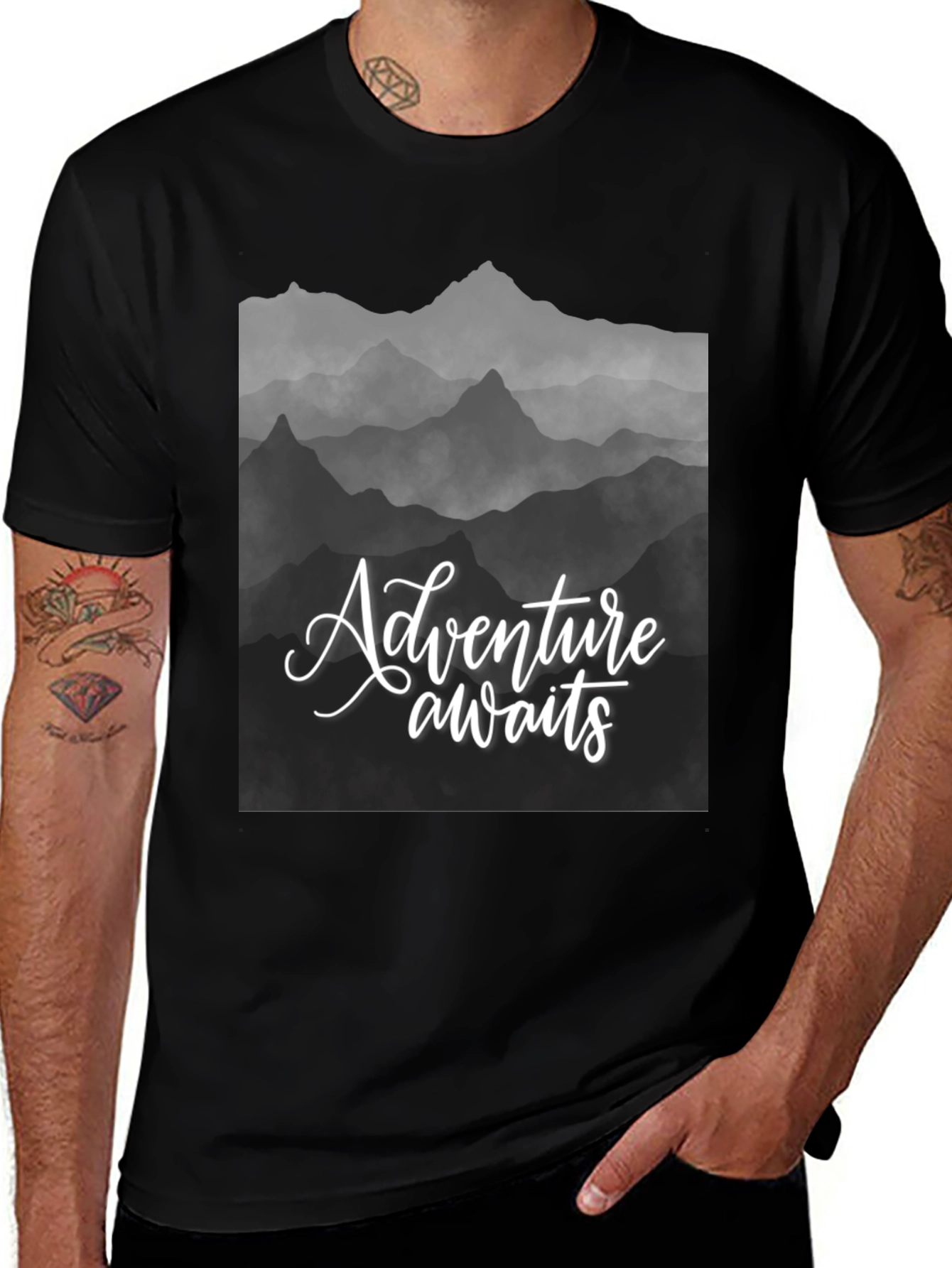 Adventure Awaits Mountain Graphic Tee