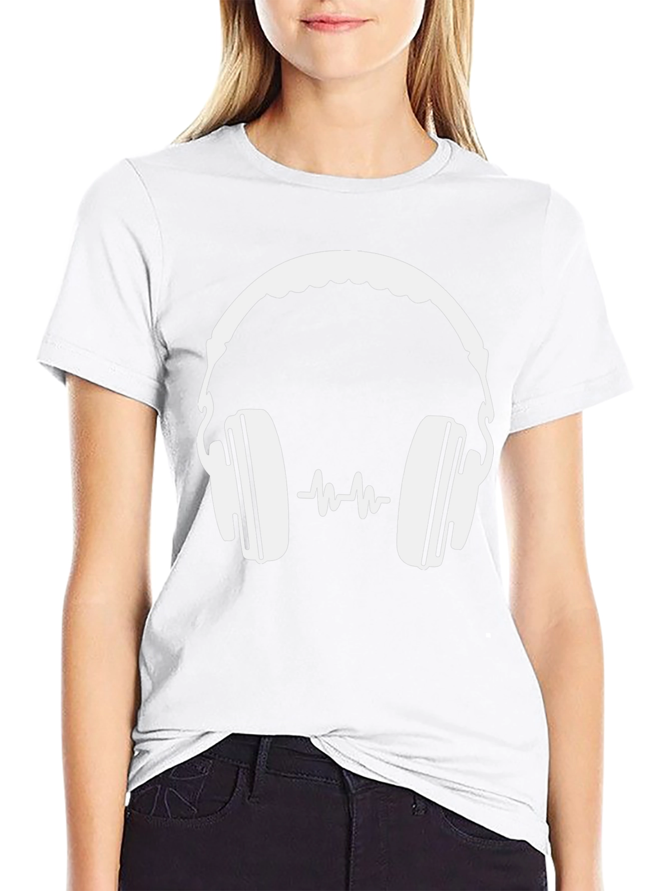 Headphone Graphic Black T-Shirt