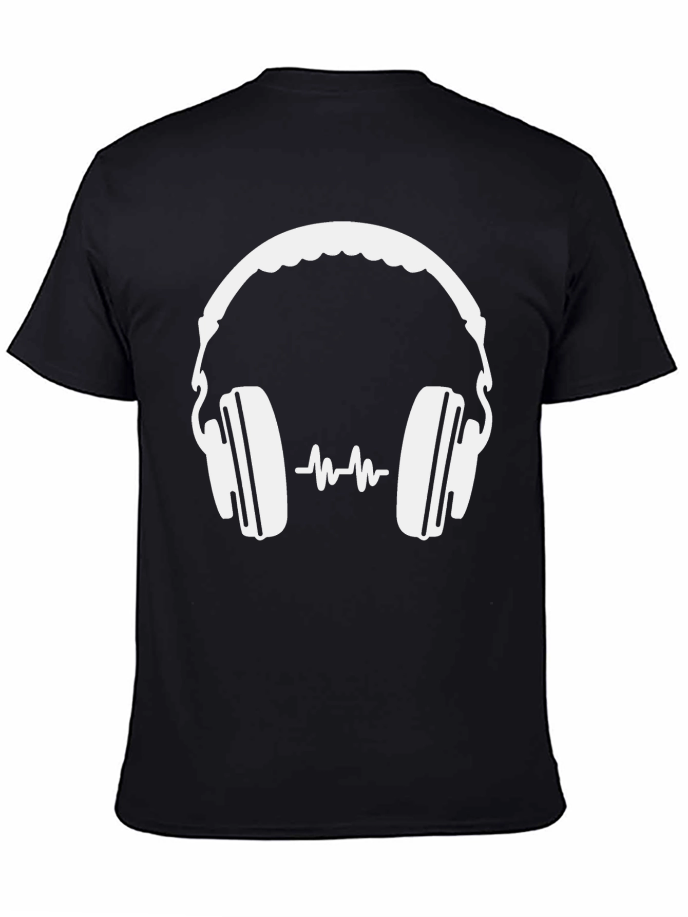 Headphone Graphic Black T-Shirt
