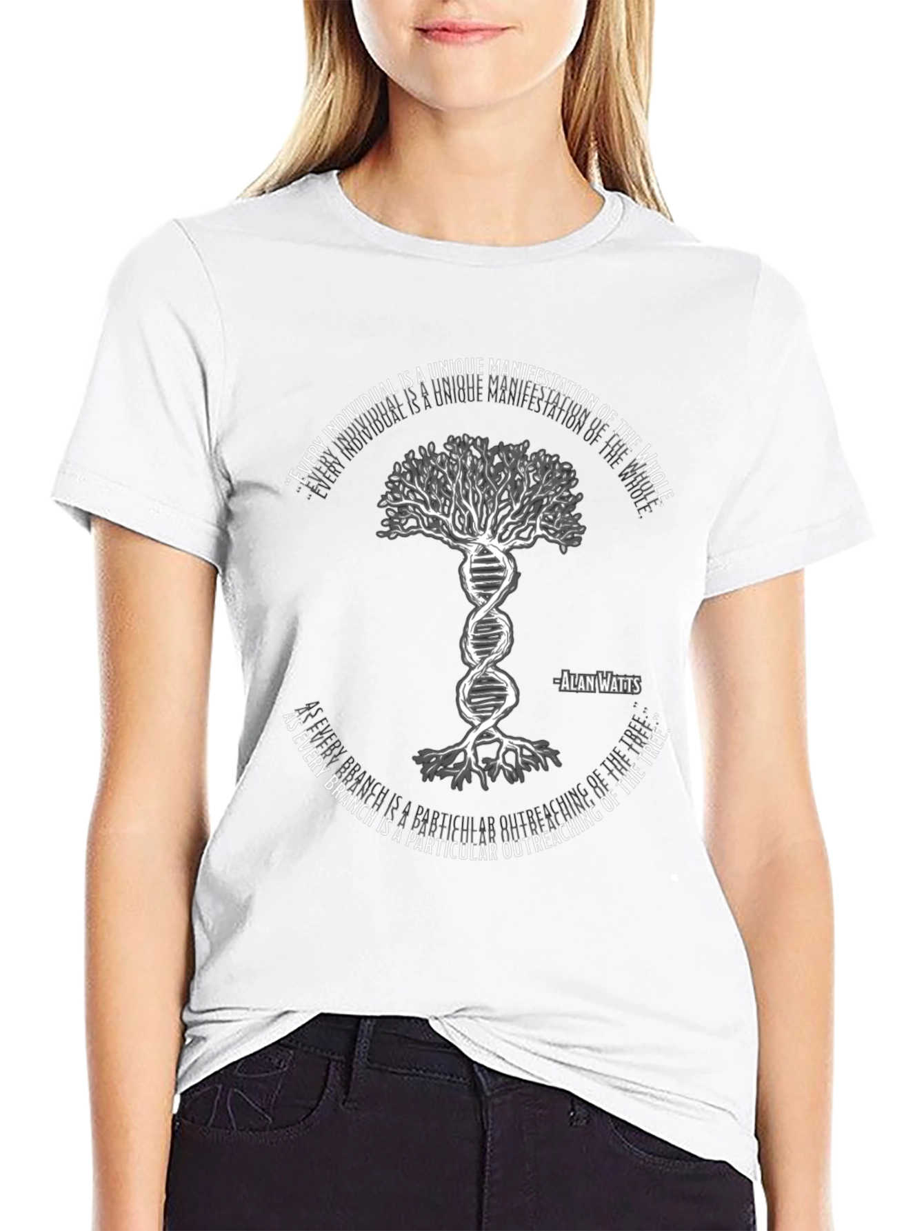Alan Watts DNA Tree T-Shirt - Unique Individual Design