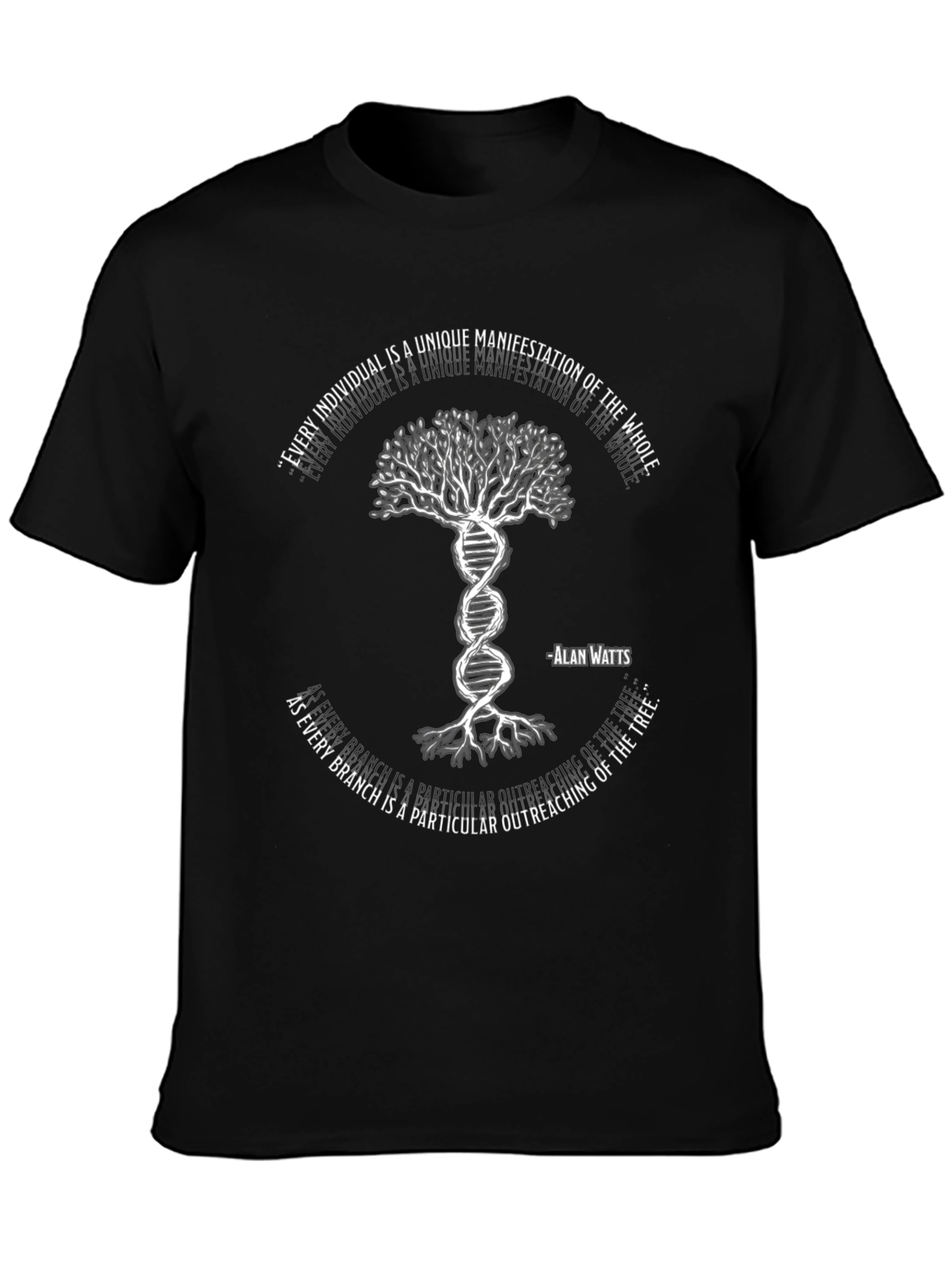 Alan Watts DNA Tree T-Shirt - Unique Individual Design