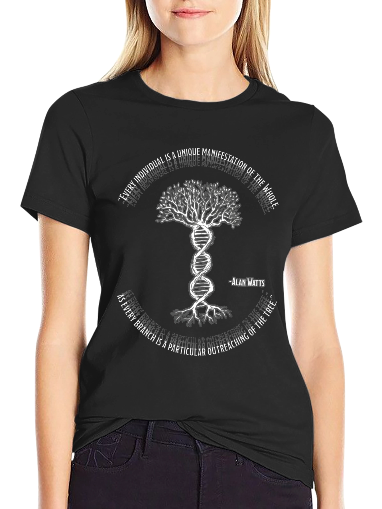 Alan Watts DNA Tree T-Shirt - Unique Individual Design