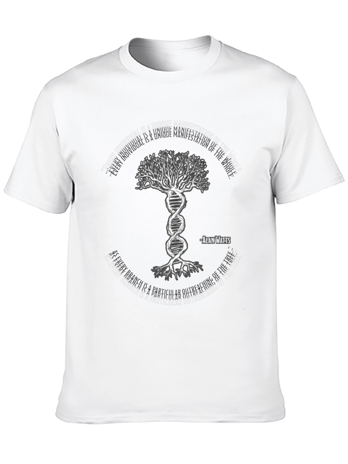 Alan Watts DNA Tree T-Shirt - Unique Individual Design