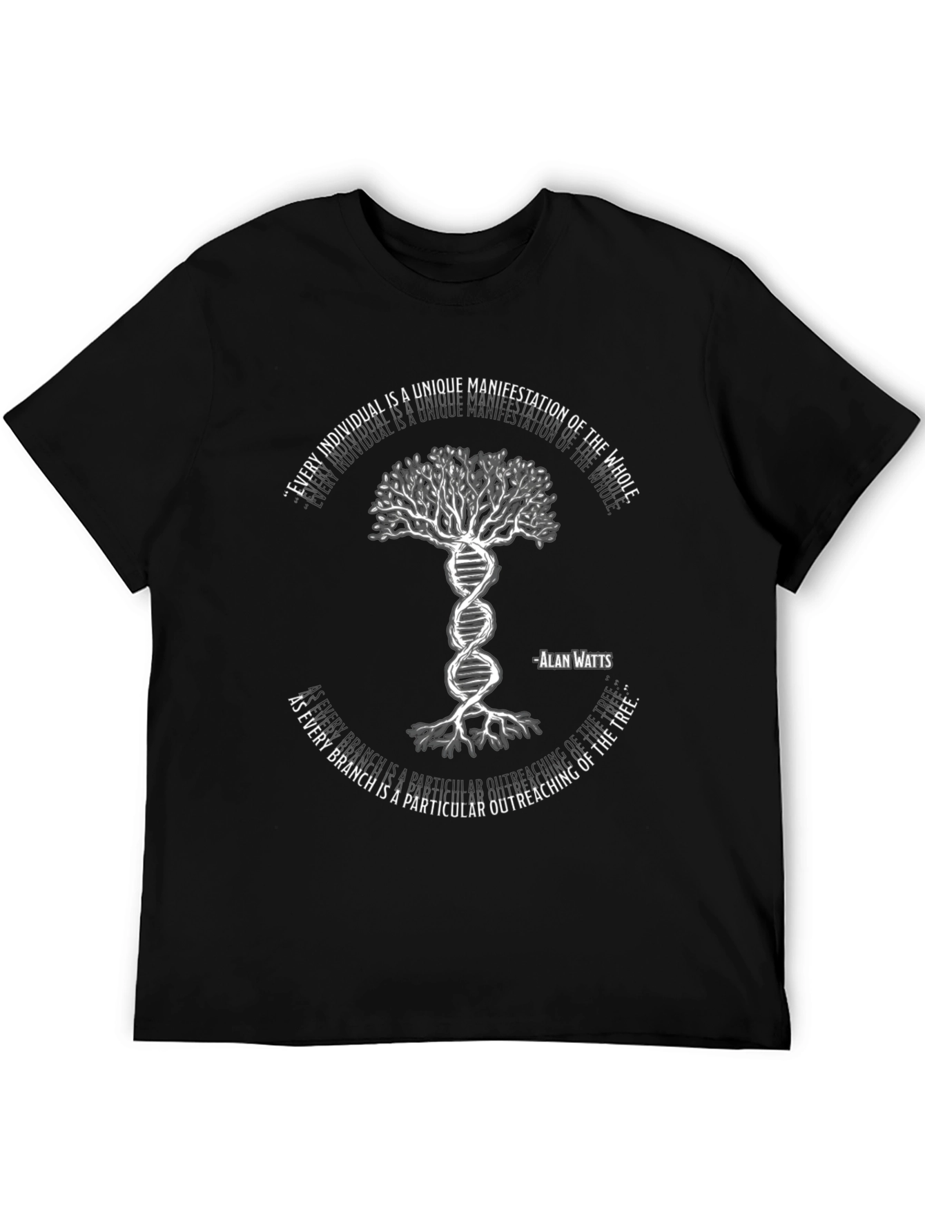 Alan Watts DNA Tree T-Shirt - Unique Individual Design