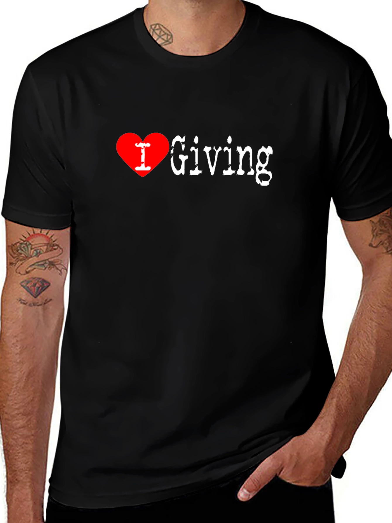 I Heart Giving Black T-Shirt