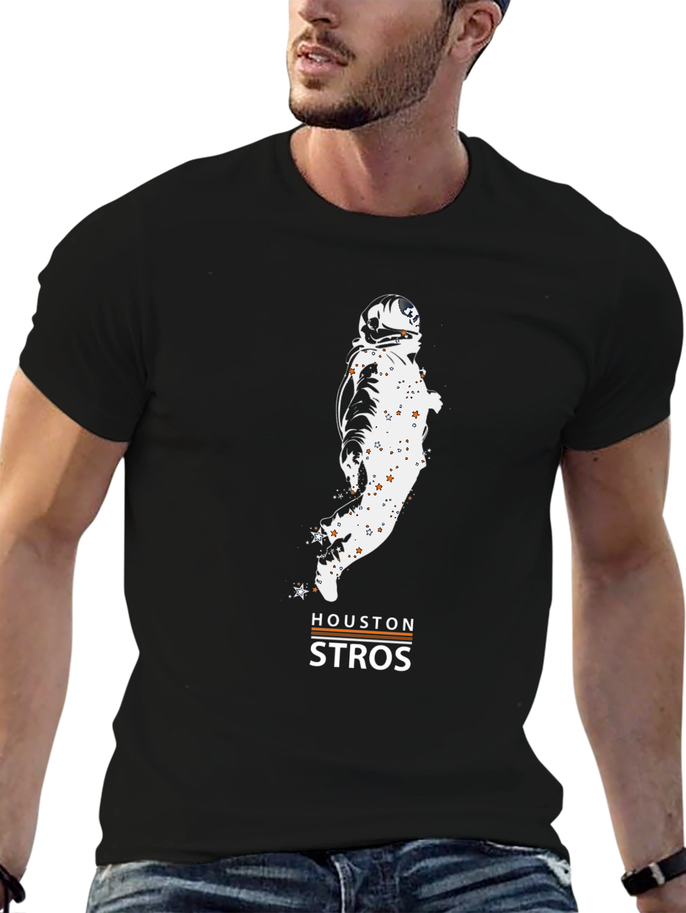 Houston Astros Astronaut Black T-Shirt