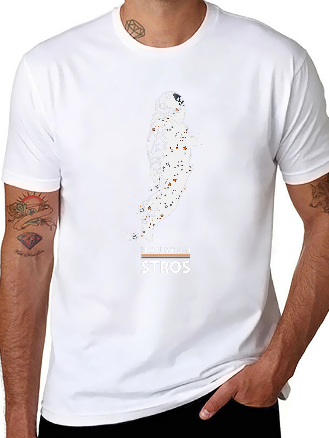 Houston Astros Astronaut Black T-Shirt