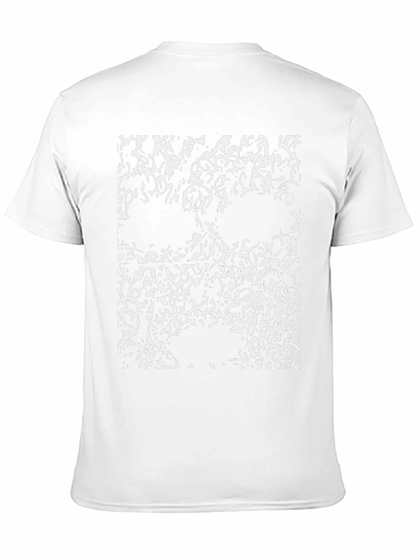 Abstract Skull Graphic T-Shirt - Black Cotton Tee