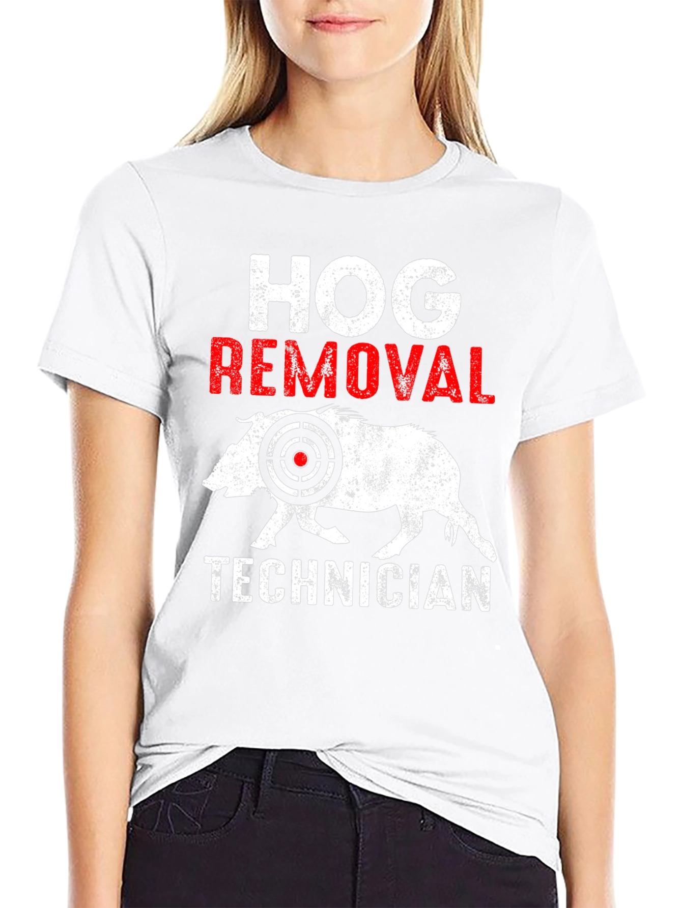 Hog Removal Technician T-Shirt Funny Hunting Tee