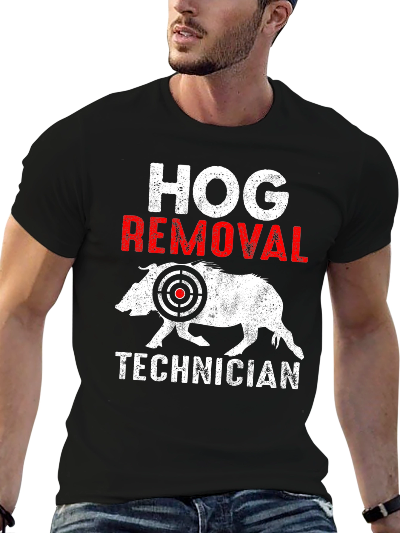 Hog Removal Technician T-Shirt Funny Hunting Tee