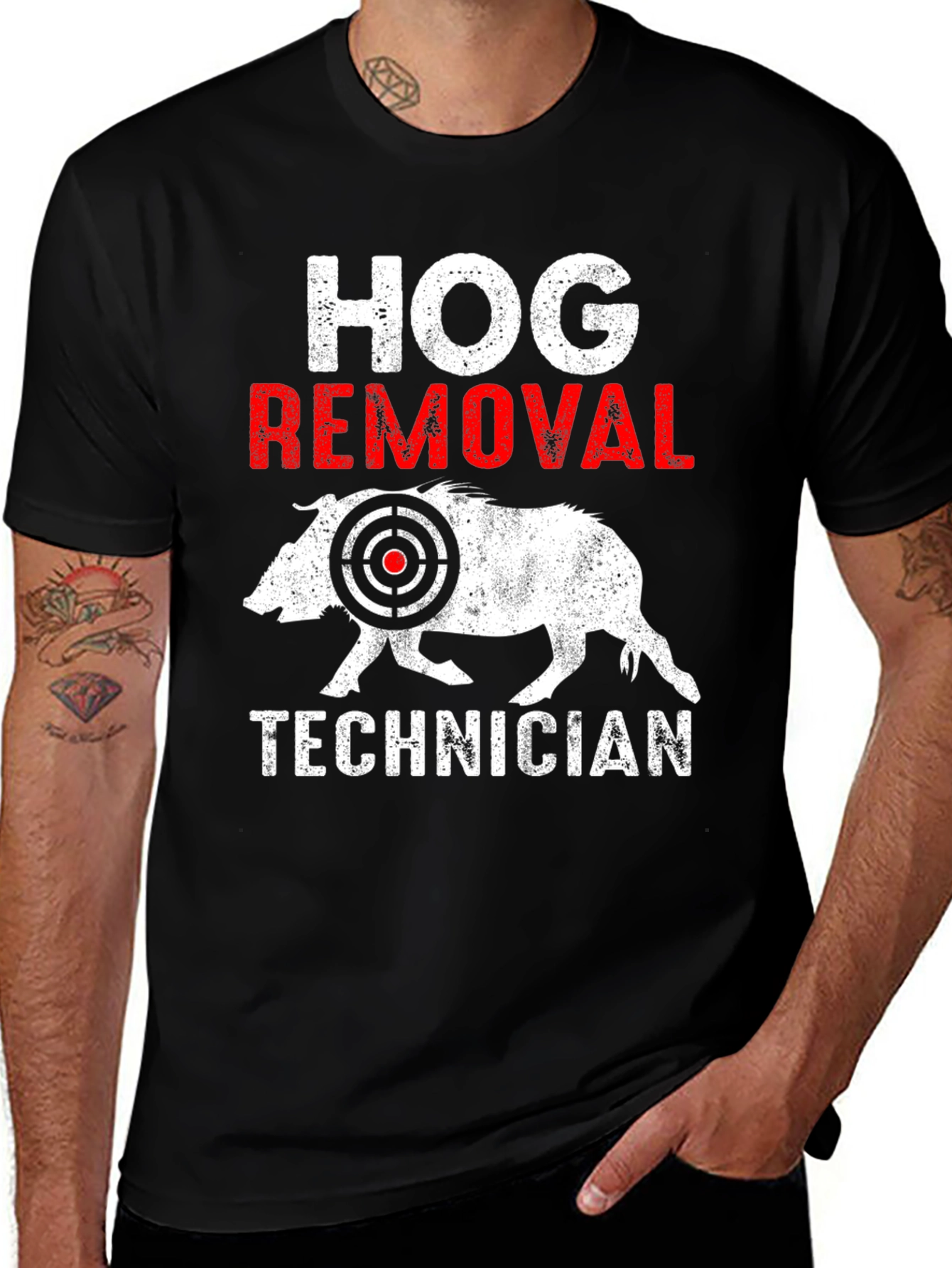 Hog Removal Technician T-Shirt Funny Hunting Tee