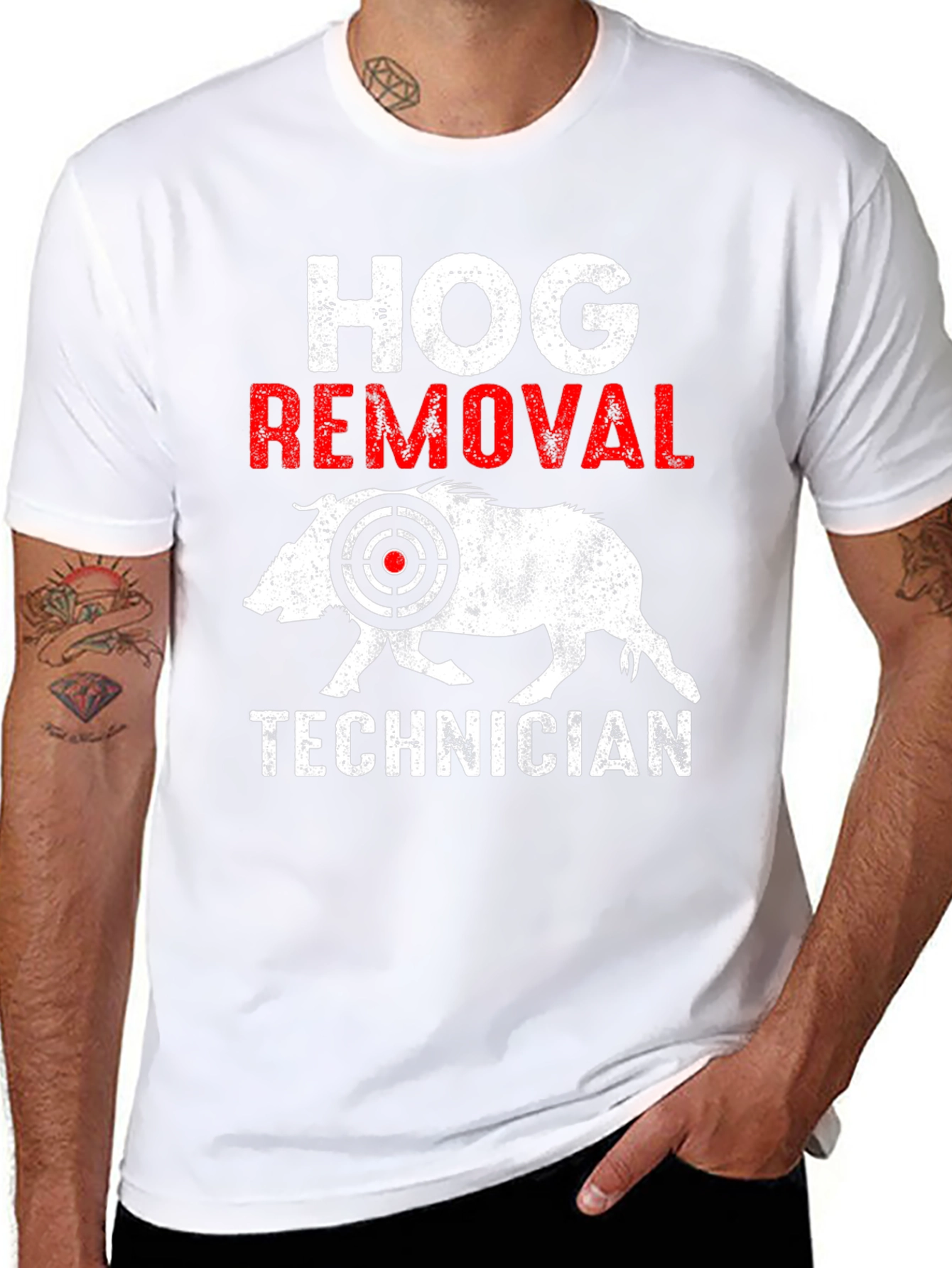 Hog Removal Technician T-Shirt Funny Hunting Tee