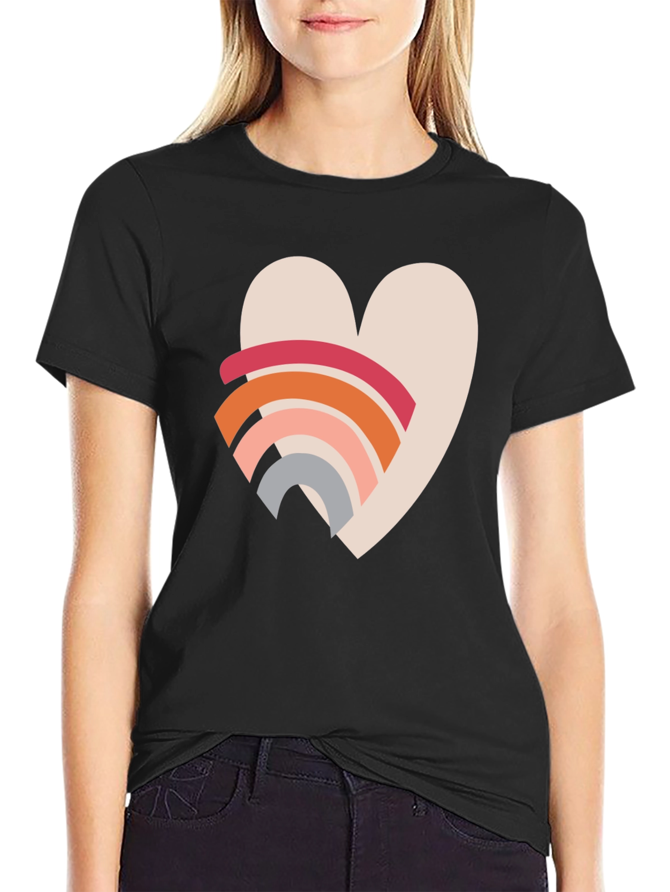 Heart Rainbow Graphic Tee