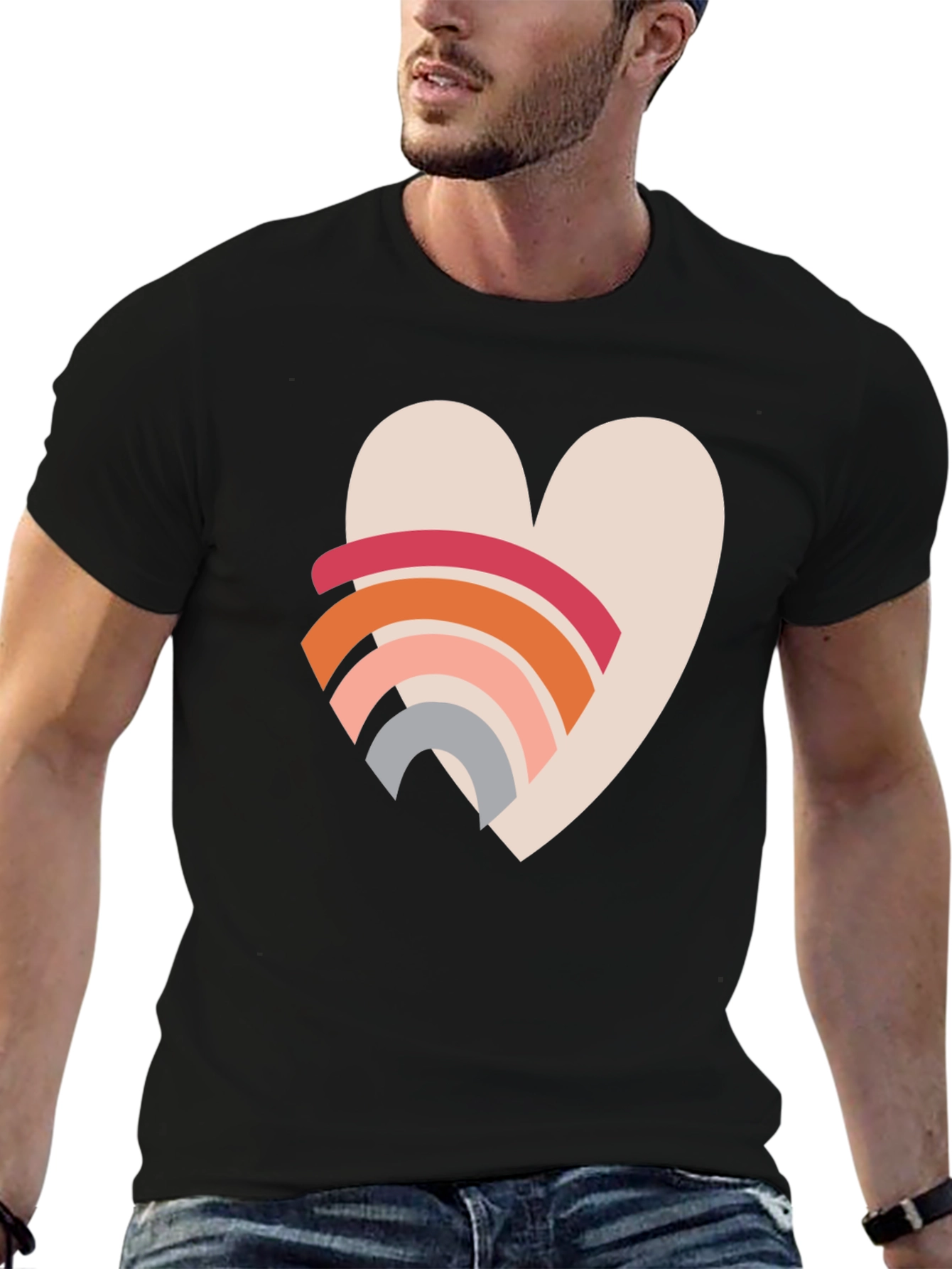Heart Rainbow Graphic Tee