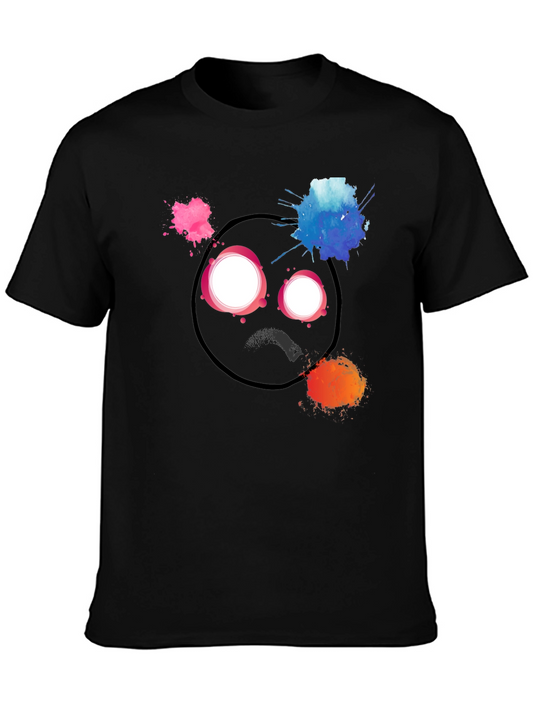 Abstract Art Black T-Shirt - Expressive Design