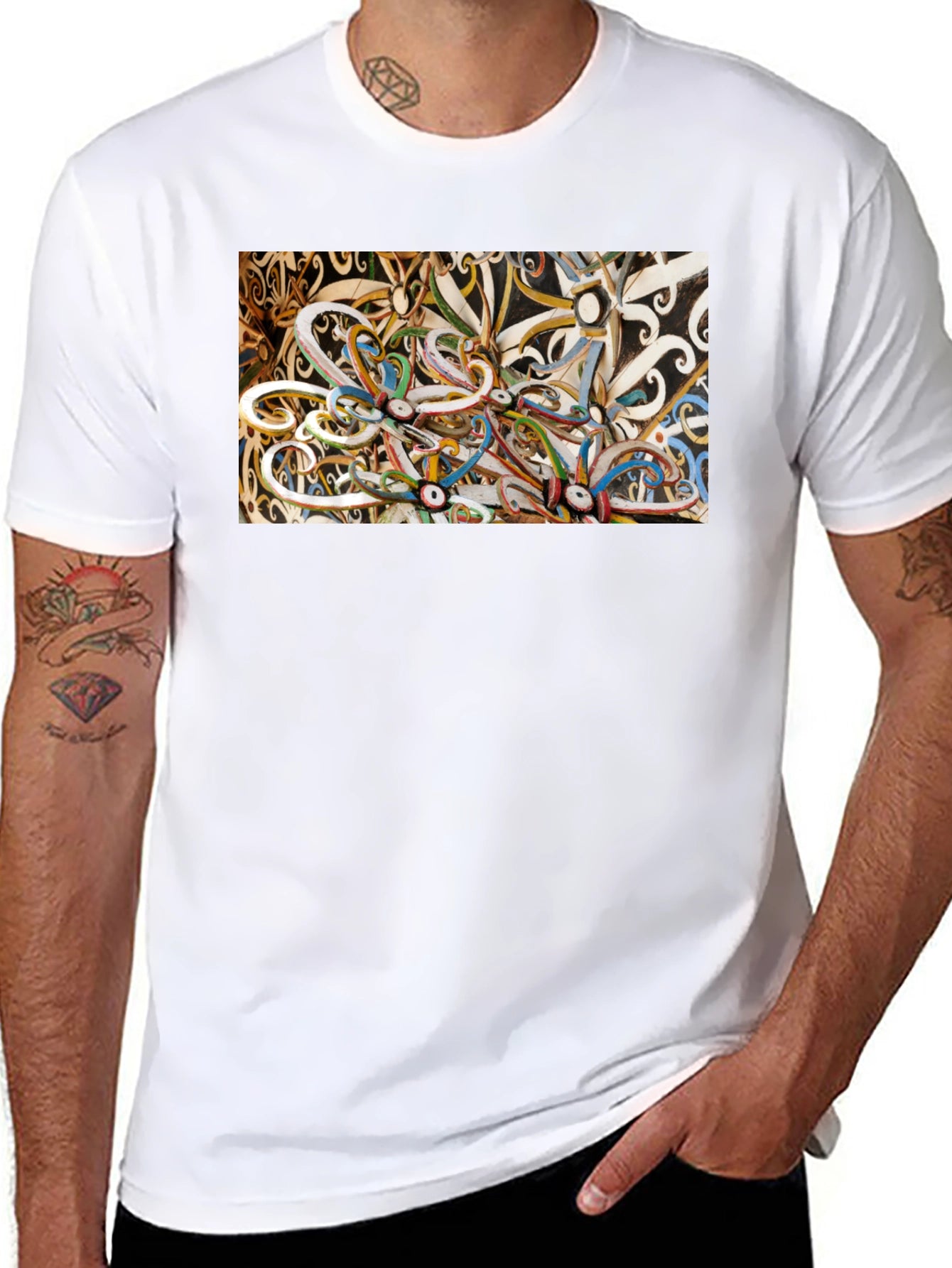 Abstract T-Shirt: Artistic Swirl Design