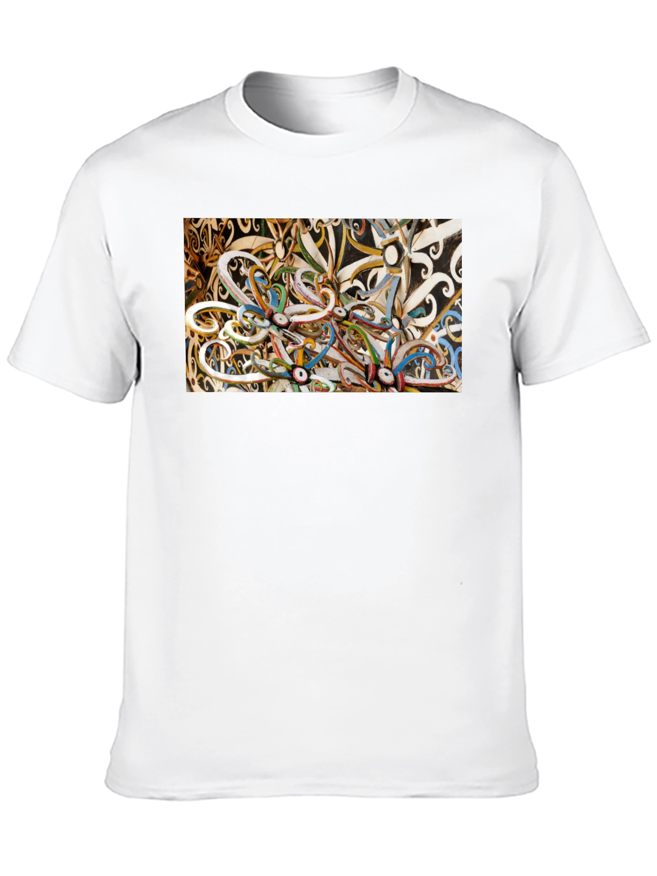 Abstract T-Shirt: Artistic Swirl Design