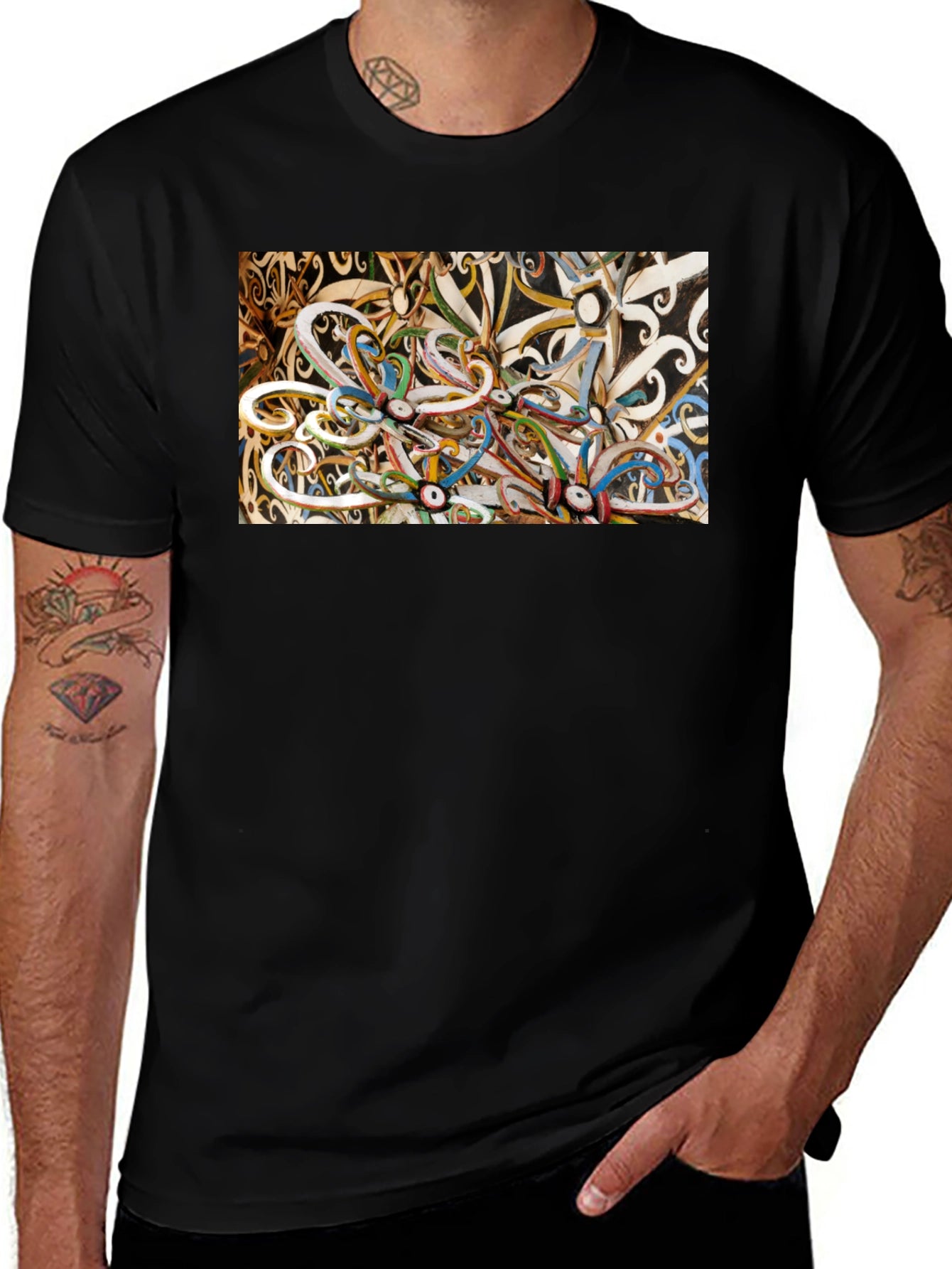 Abstract T-Shirt: Artistic Swirl Design