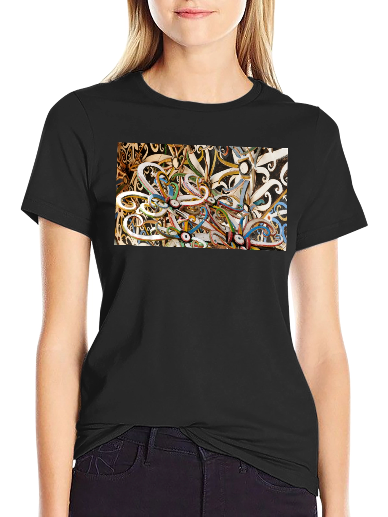 Abstract T-Shirt: Artistic Swirl Design