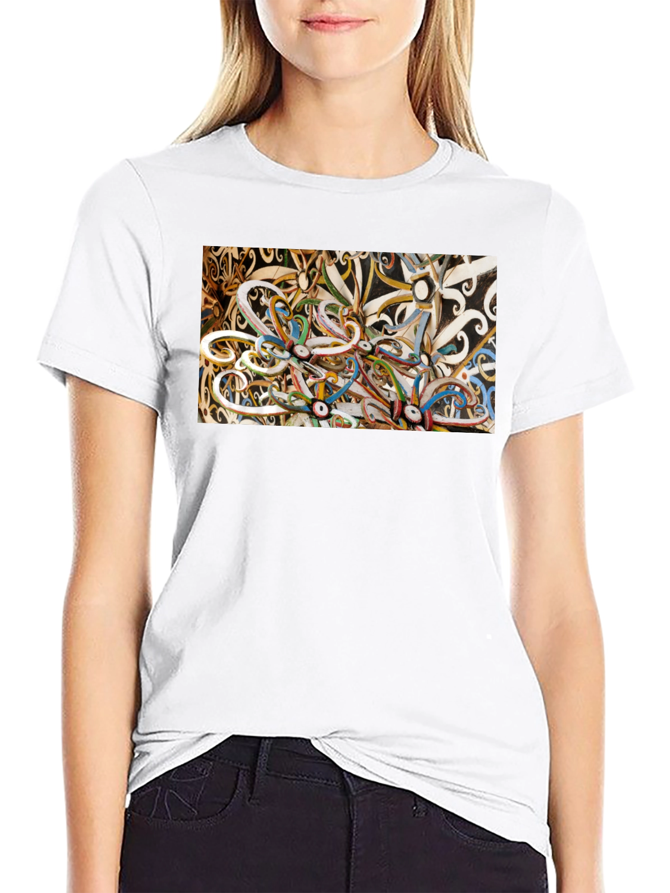 Abstract T-Shirt: Artistic Swirl Design