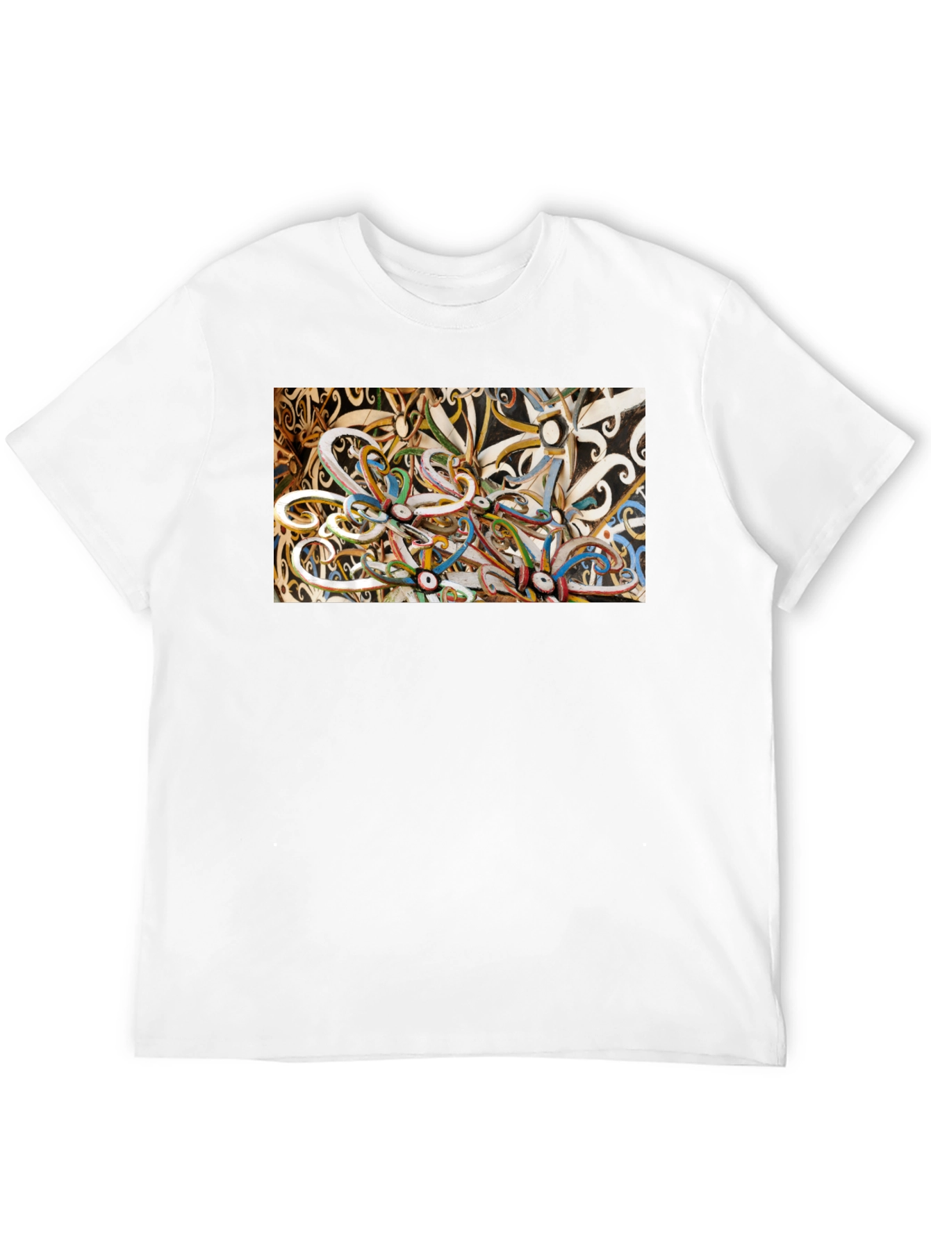 Abstract T-Shirt: Artistic Swirl Design