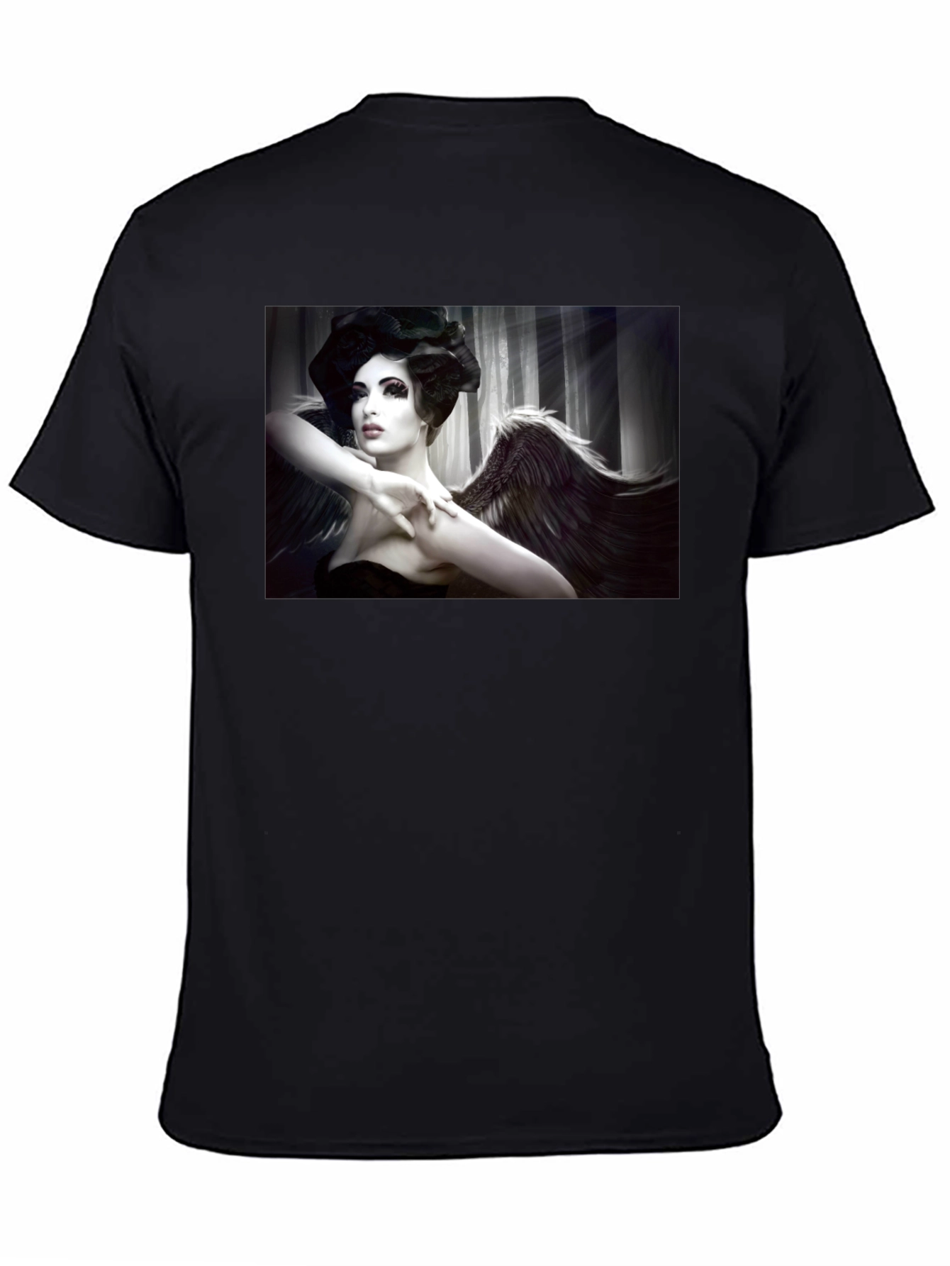 Angel Wings Graphic Black Tee