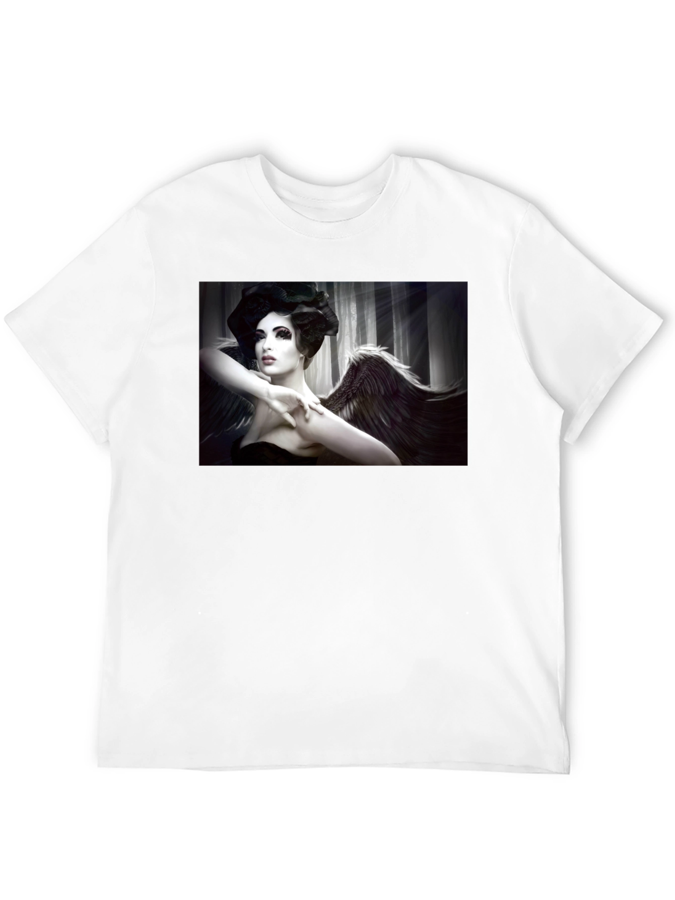 Angel Wings Graphic Black Tee