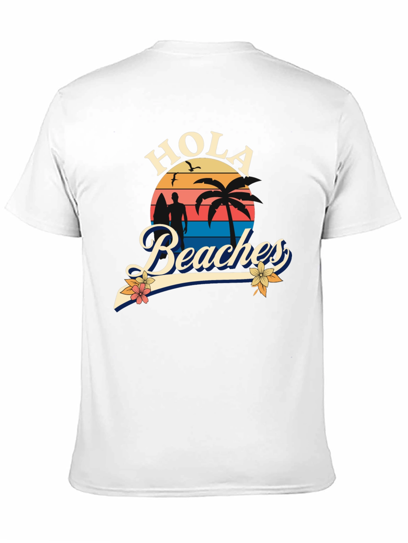 Hola Beaches T-Shirt - Sunset Beach Design