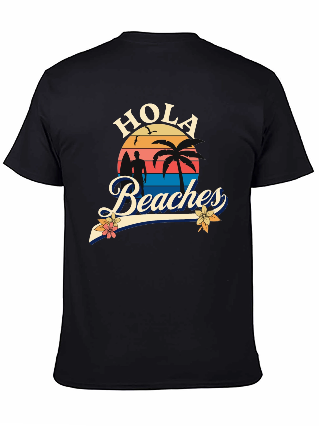 Hola Beaches T-Shirt - Sunset Beach Design